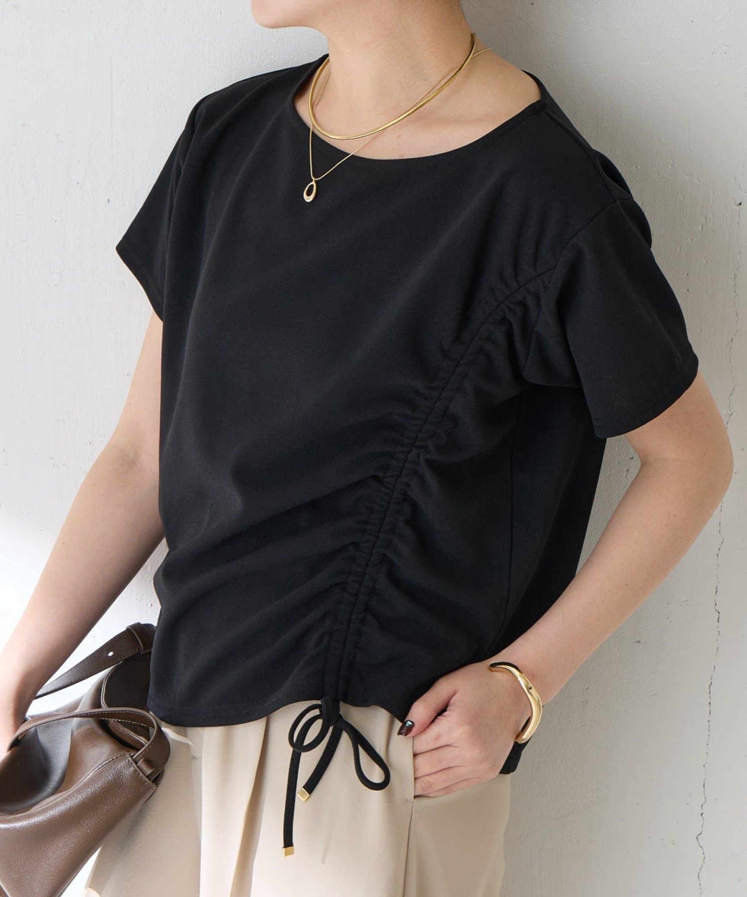 COLLAGE GALLARDAGALANTE(コラージュ ガリャルダガランテ) 【オンライン限定アイテム】ドロストＴブラウス