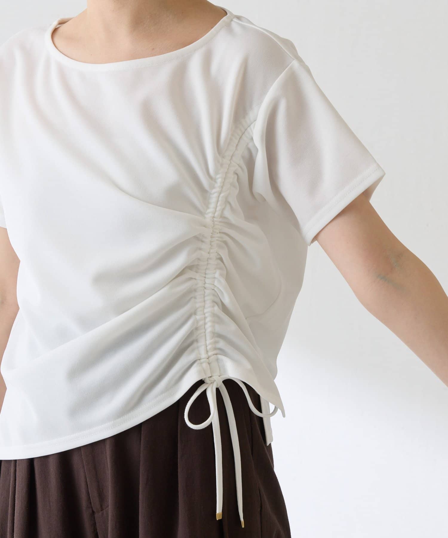 COLLAGE GALLARDAGALANTE(コラージュ ガリャルダガランテ) 【二の腕カバー】ドロストＴシャツ