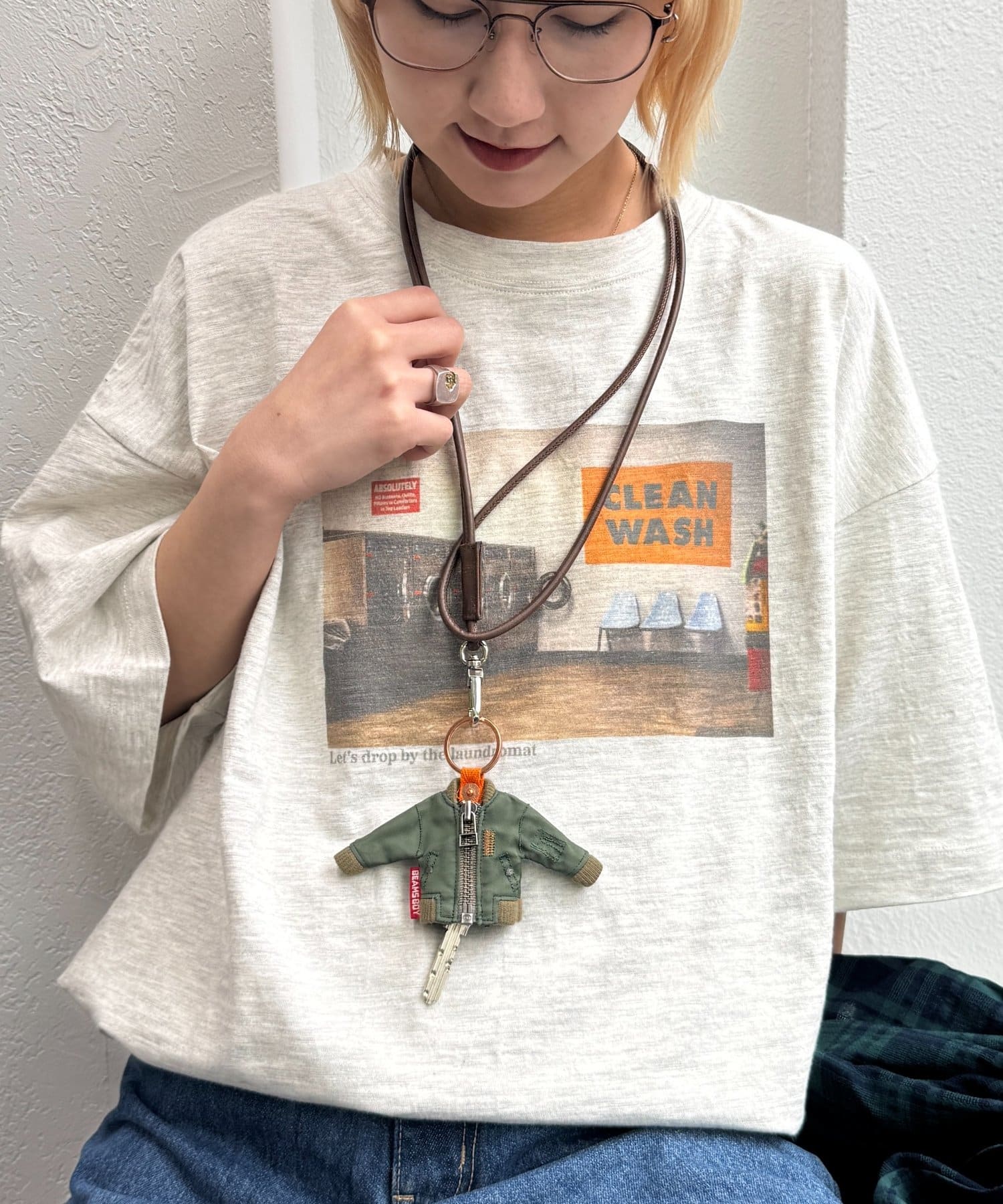 CIAOPANIC TYPY(チャオパニックティピー) 【ユニセックス】加工レザーキーネックレス/スマホショルダー