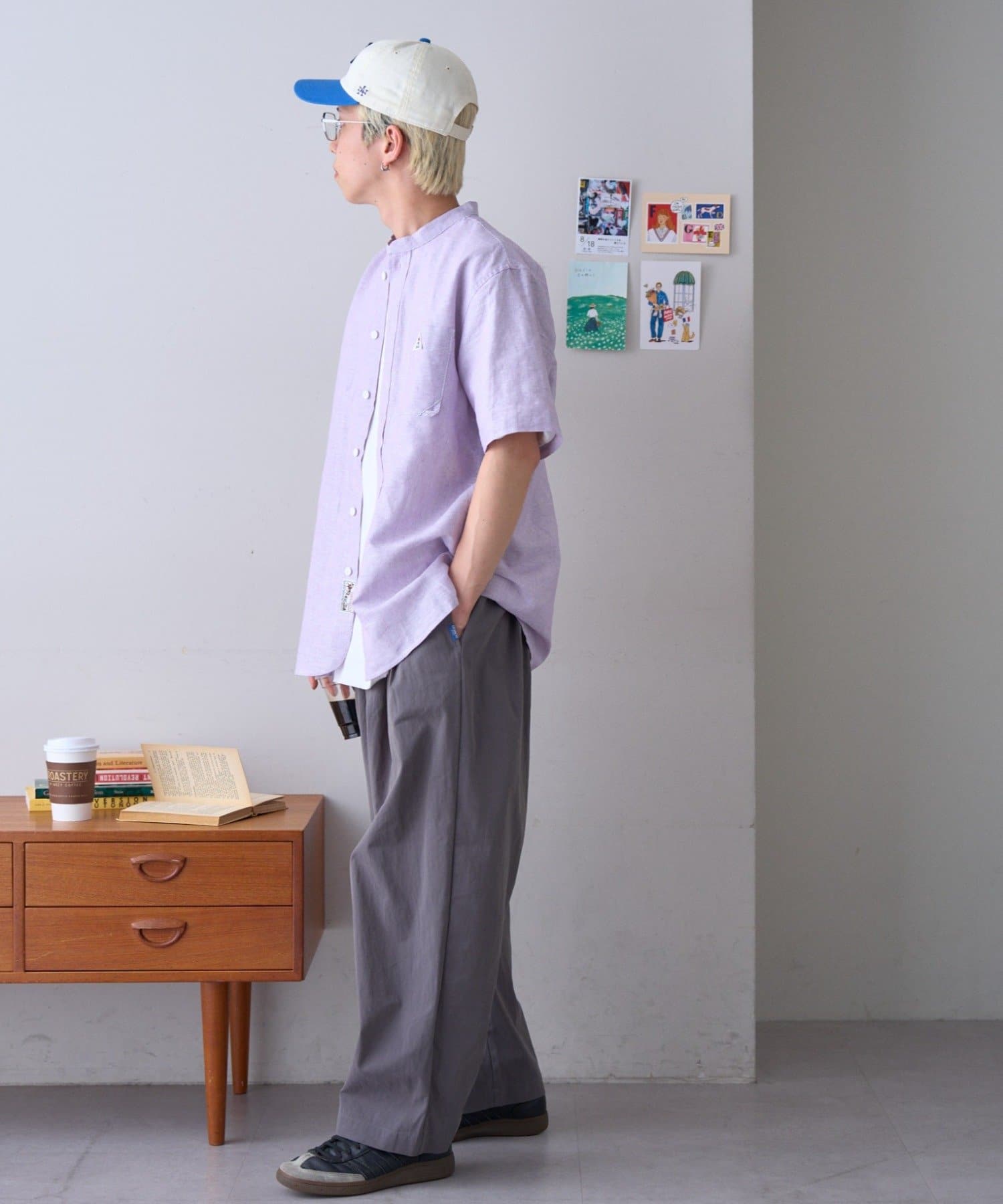 CIAOPANIC TYPY(チャオパニックティピー) 【GEVACO】綿麻バンドカラーシャツ