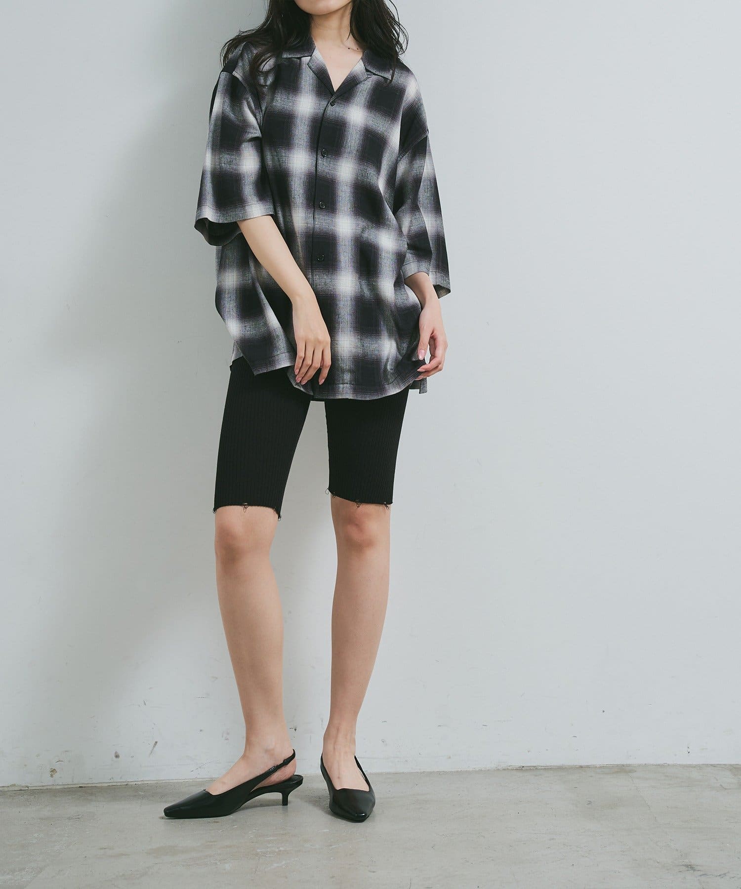 COLONY 2139(コロニー トゥーワンスリーナイン) 【paradigm】レーヨンリネン開襟オンブレ半袖シャツ