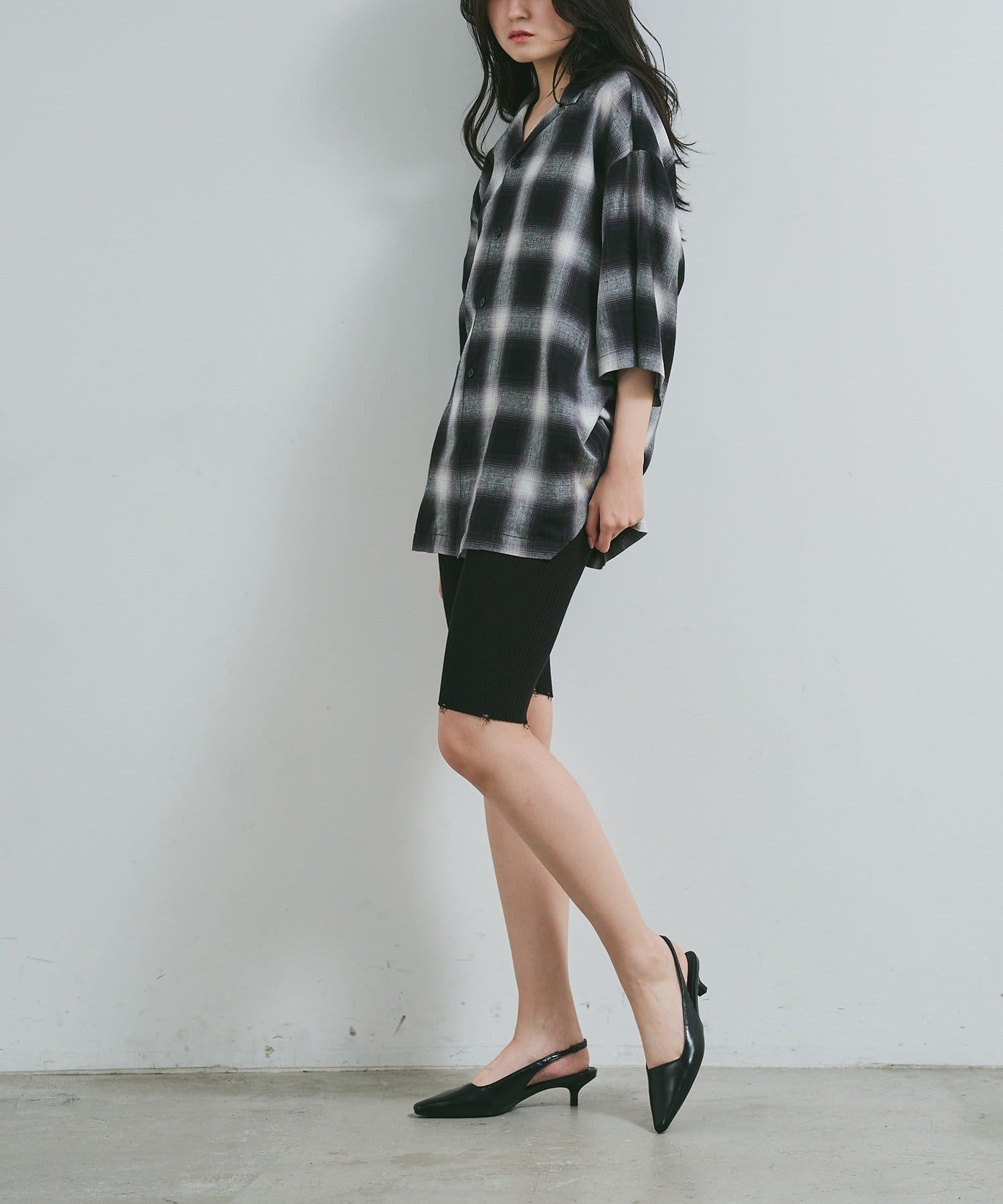 COLONY 2139(コロニー トゥーワンスリーナイン) 【paradigm】レーヨンリネン開襟オンブレ半袖シャツ