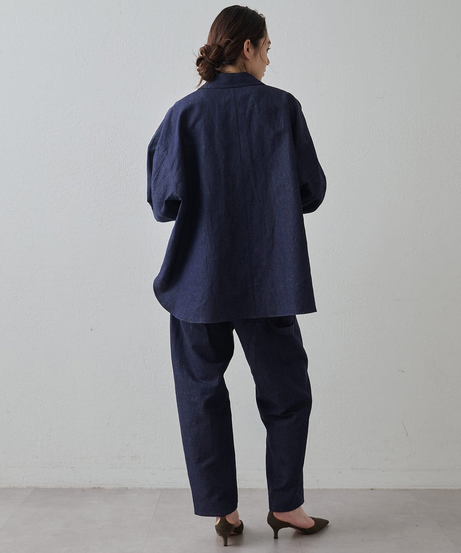 Whim Gazette(ウィム ガゼット) 【Drawing Numbers】コットンリネンデニムシャツ