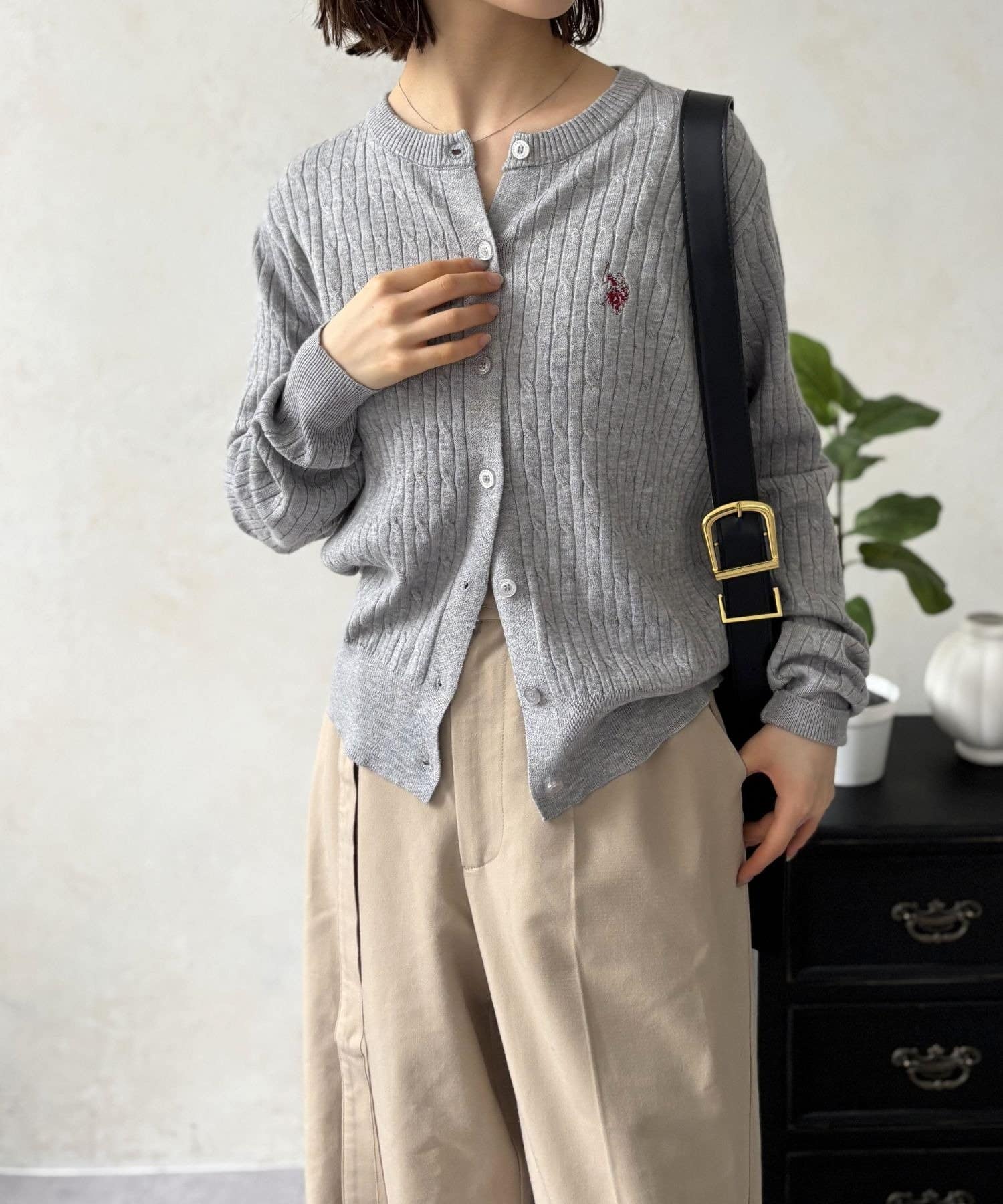 LOCUST(ローカスト) 【U.S.POLO ASSN.】ケーブルカーディガン