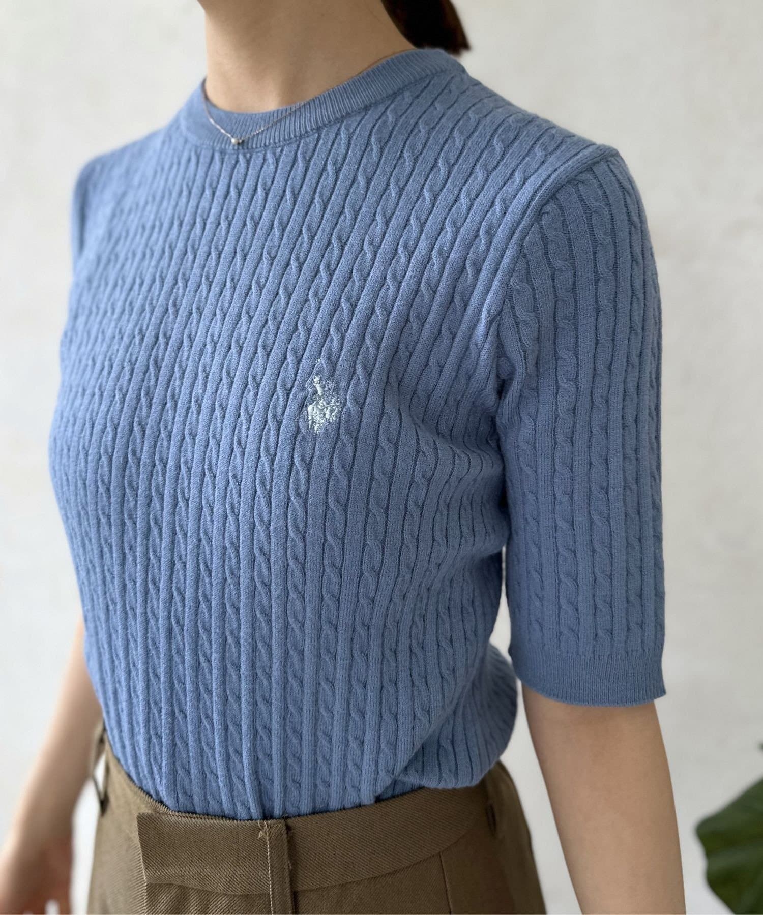 LOCUST(ローカスト) 【U.S.POLO ASSN.】半袖ケーブルニット