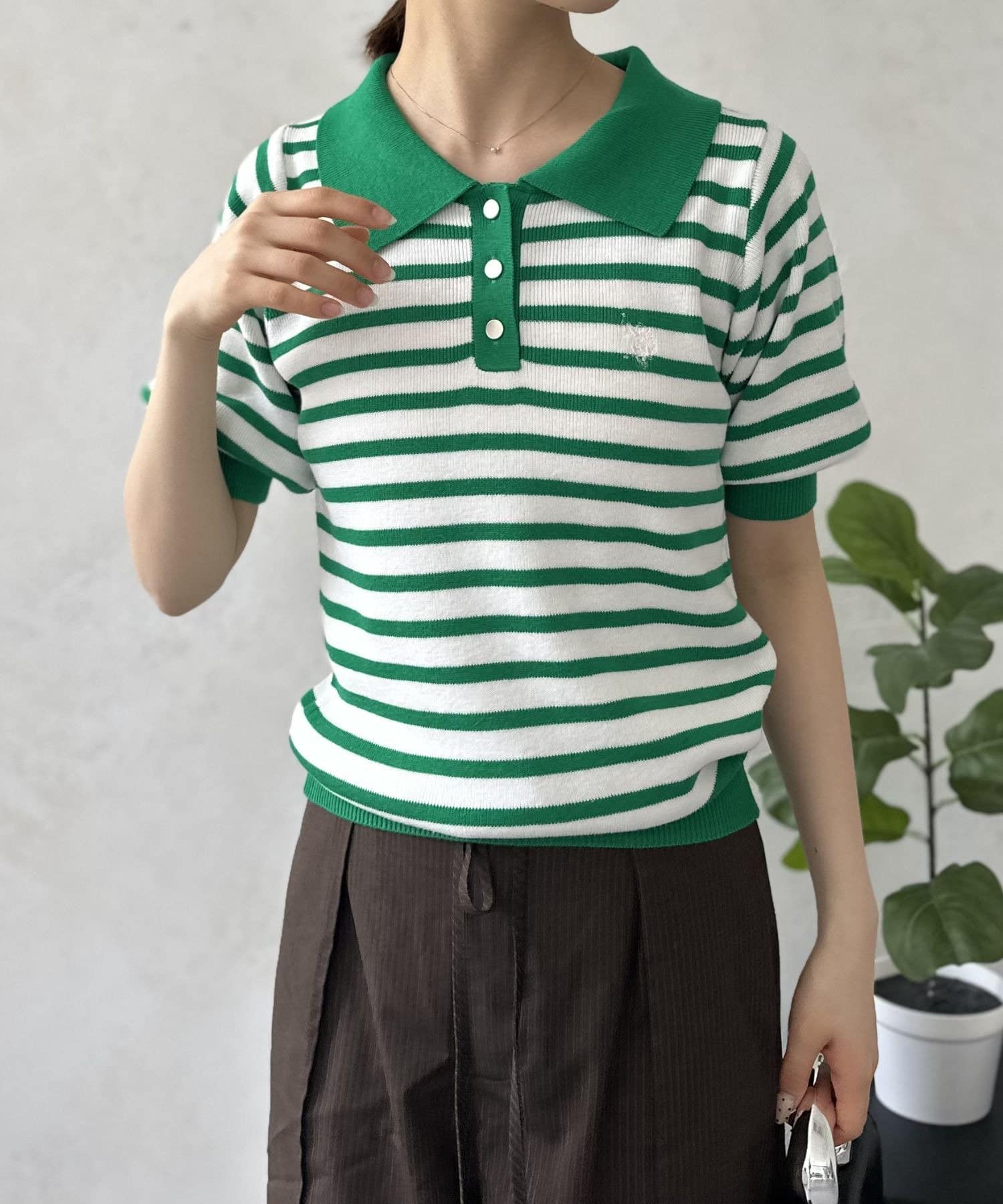 LOCUST(ローカスト) 【U.S.POLO ASSN.】バイカラーニットポロ