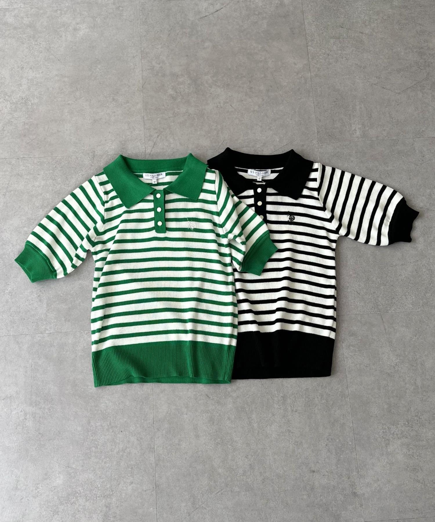 LOCUST(ローカスト) 【U.S.POLO ASSN.】バイカラーニットポロ