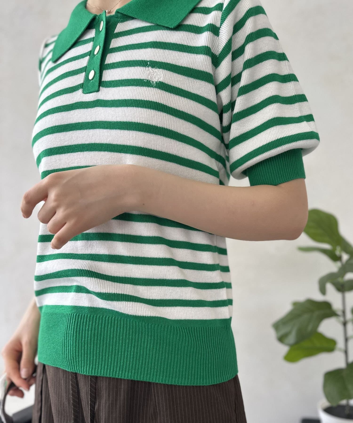 LOCUST(ローカスト) 【U.S.POLO ASSN.】バイカラーニットポロ