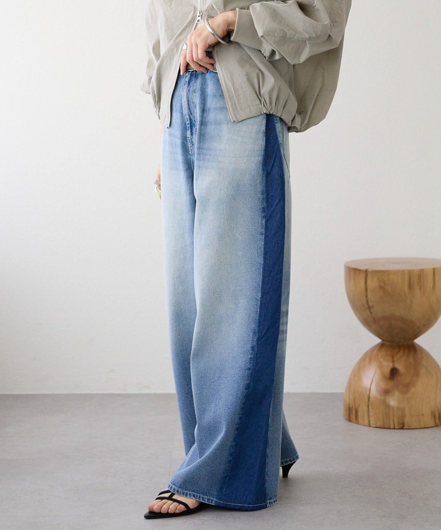 RIVE DROITE(リヴドロワ) 予約【エッジを効かせたデザイン】ラインバギーデニム