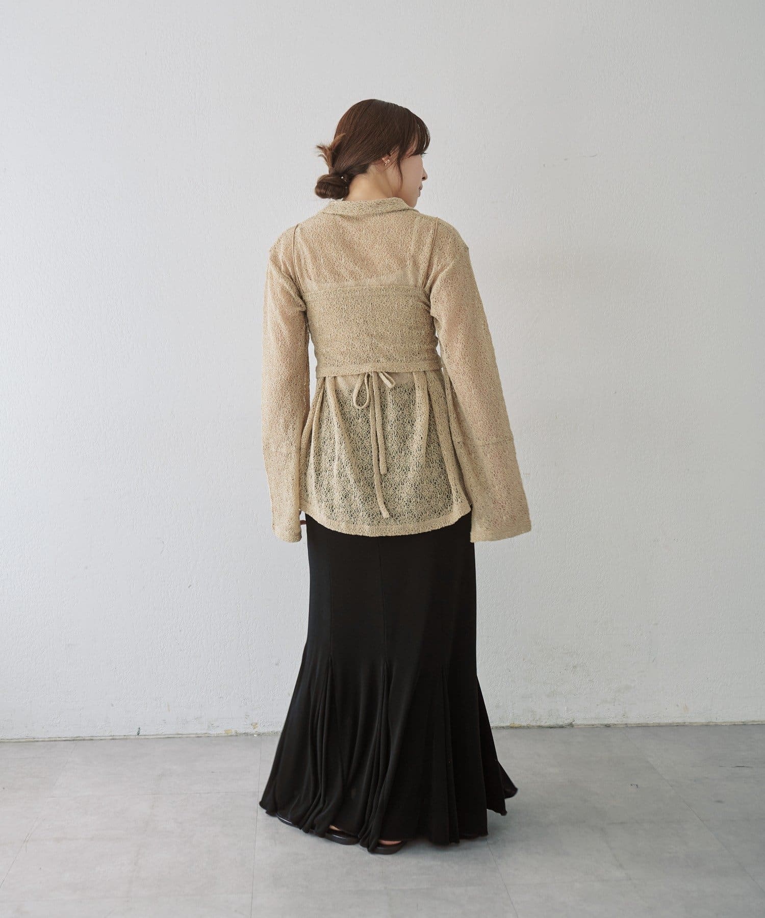 SHENERY(シーナリー) シアーリブフレアースカート