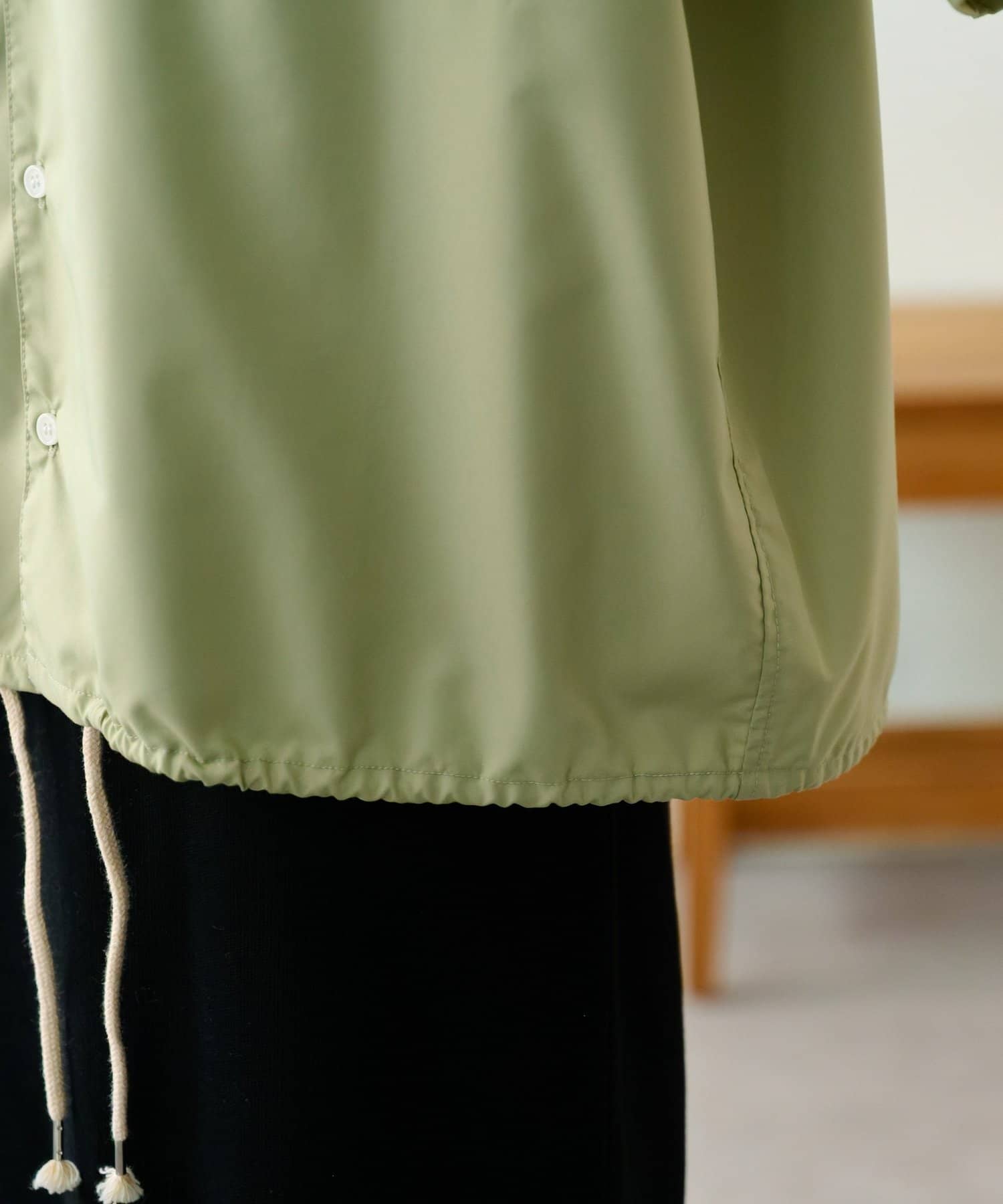 DISCOAT(ディスコート) 【Enlude】裾ドロストオープンカラーオーバーシャツ《ユニセックス》