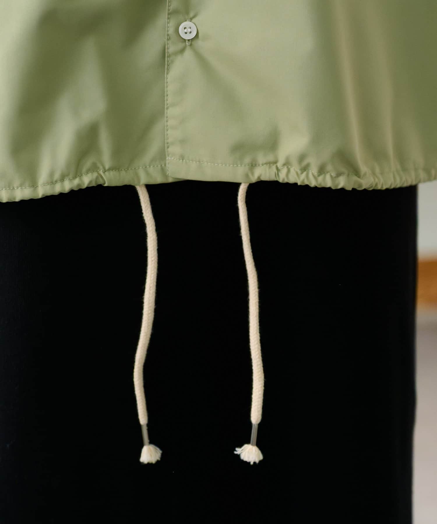 DISCOAT(ディスコート) 【Enlude】裾ドロストオープンカラーオーバーシャツ《ユニセックス》