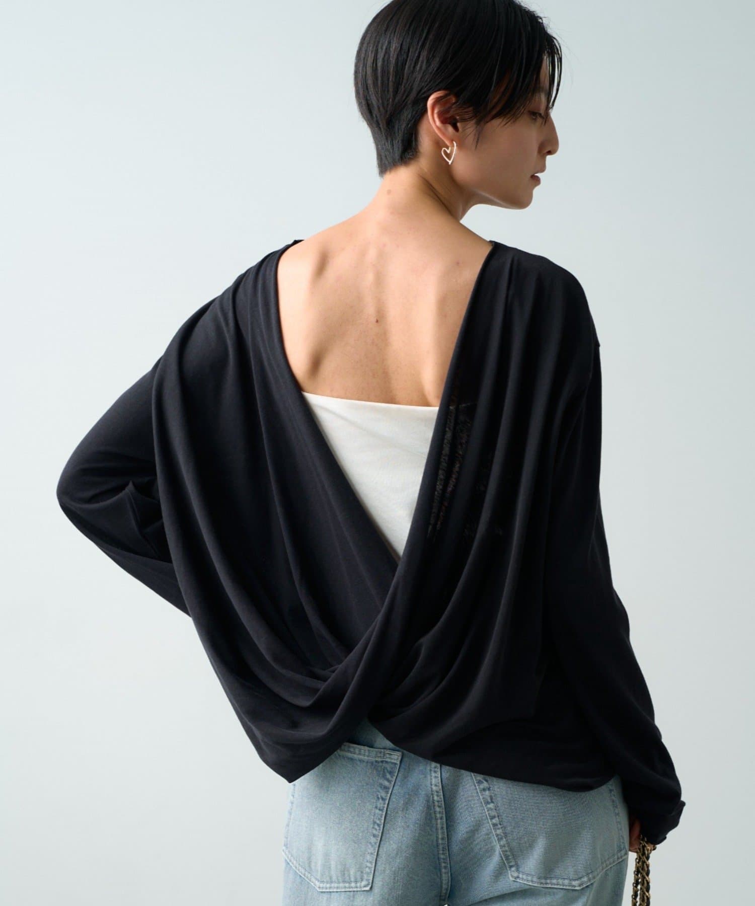 LOUNGEDRESS(ラウンジドレス) 2wayカシュクールシアープルオーバー