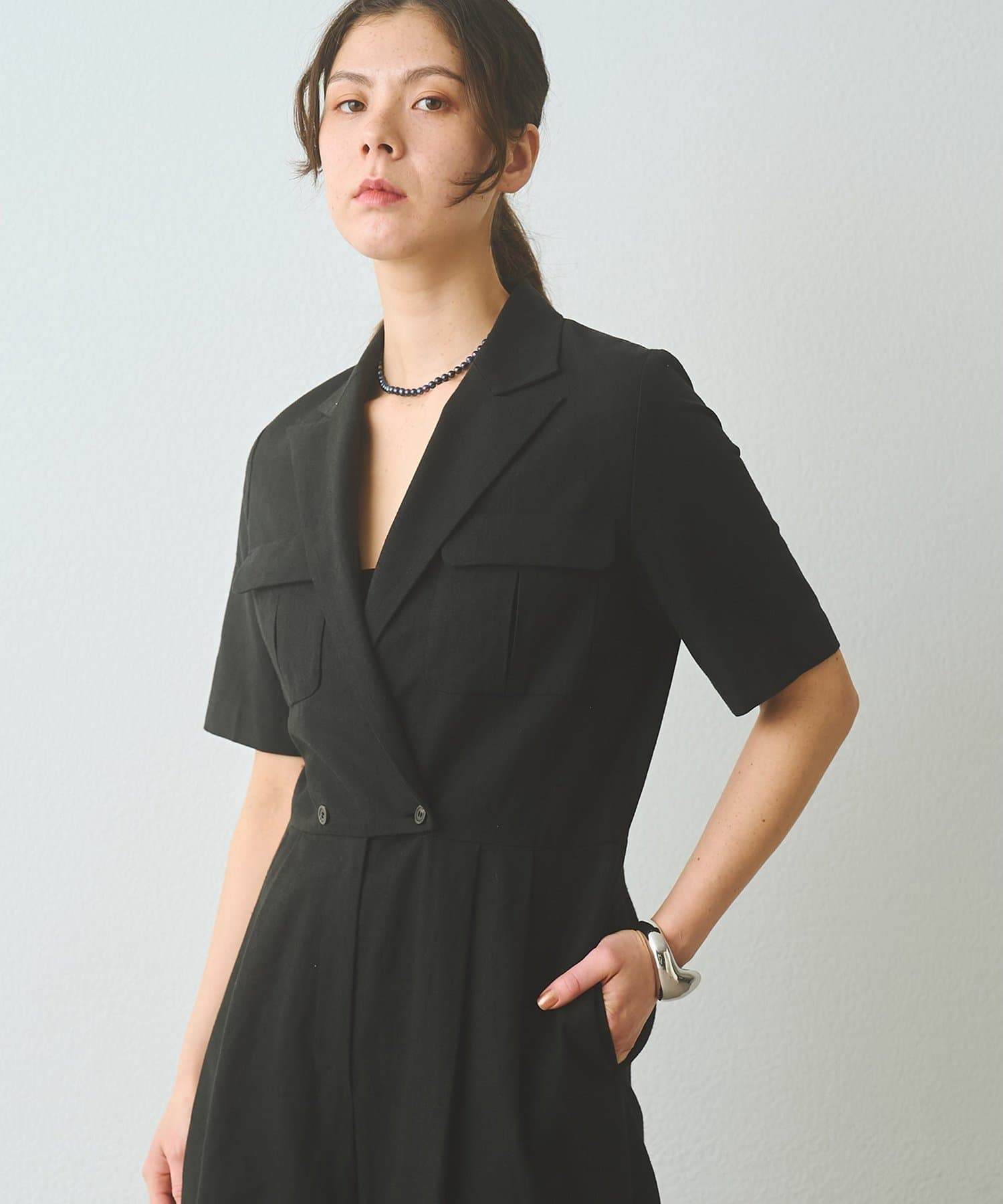 Whim Gazette(ウィム ガゼット) コットンリネンオールインワン