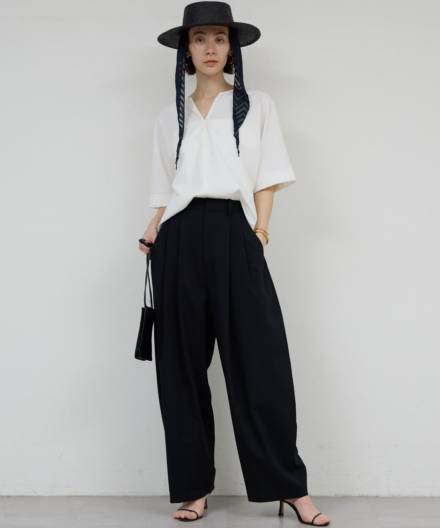 GALLARDAGALANTE(ガリャルダガランテ) 【4/10(金)18:00予約開始】【高機能素材】スキッパーブラウス