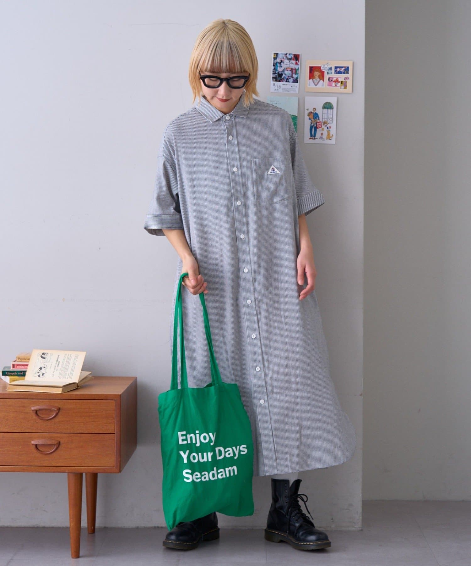 CIAOPANIC TYPY(チャオパニックティピー) 【GEVACO】綿麻半袖シャツワンピース