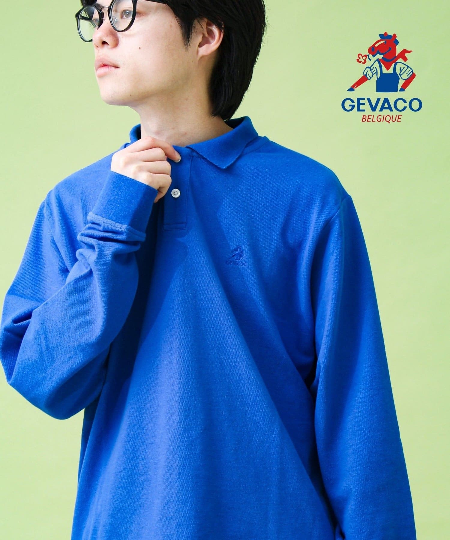 FREDY & GLOSTER(フレディ アンド グロスター) 【GEVACO/ゲバコ】ロングスリーブ ポロシャツ