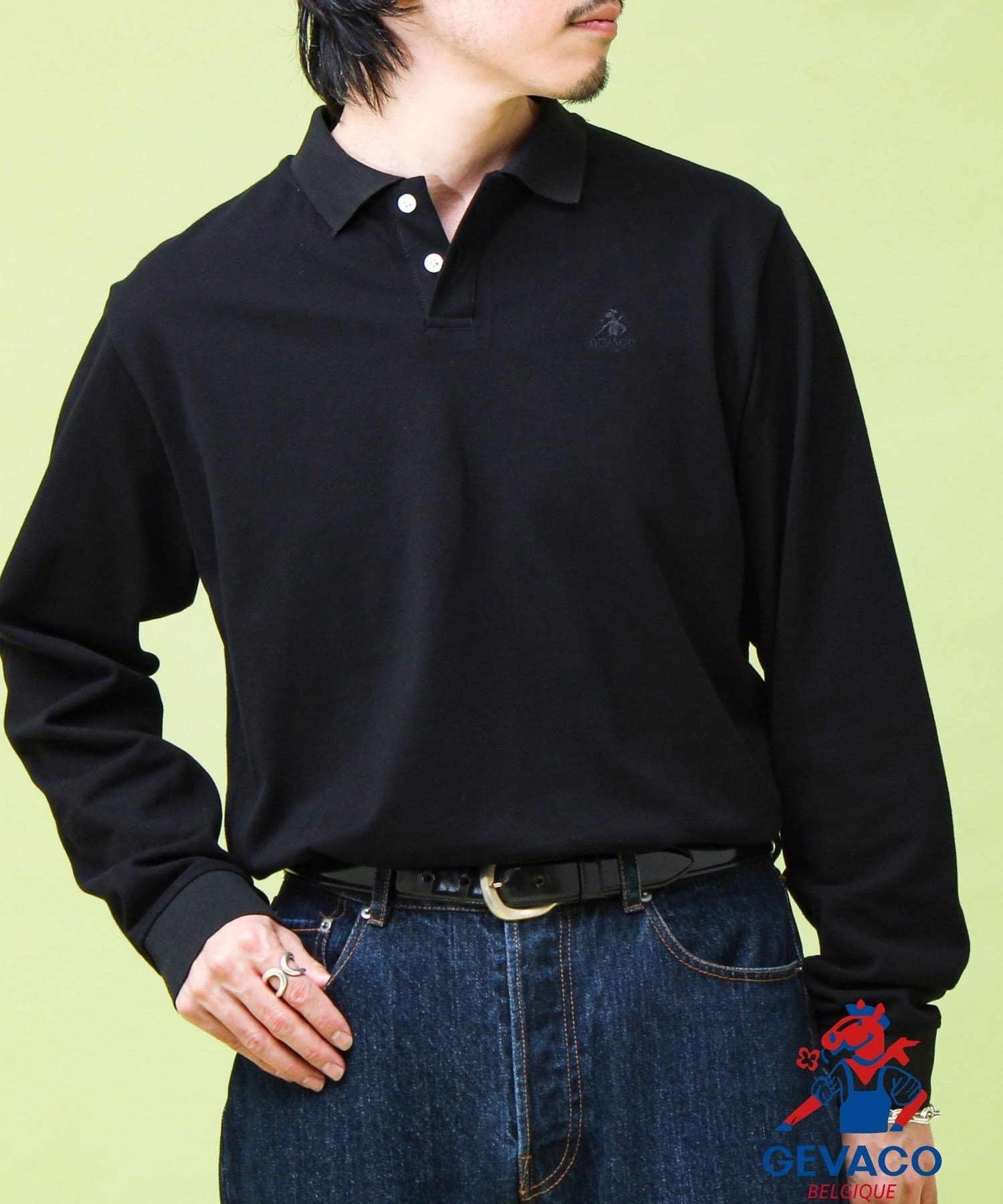 FREDY & GLOSTER(フレディ アンド グロスター) 【GEVACO/ゲバコ】ロングスリーブ ポロシャツ
