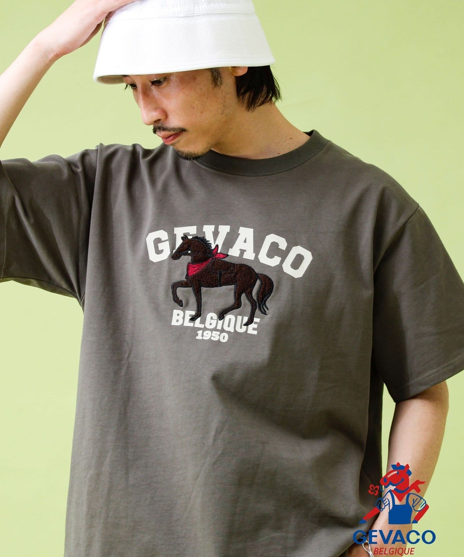 FREDY & GLOSTER(フレディ アンド グロスター) 【GEVACO/ゲバコ】フロントプリント刺繍Tシャツ