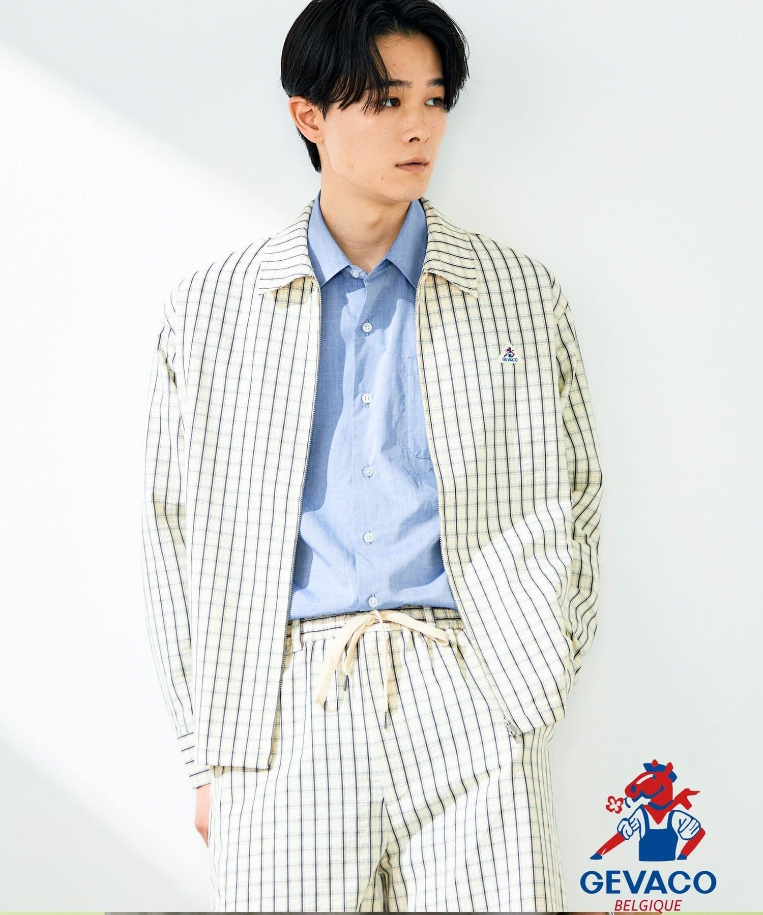 FREDY & GLOSTER(フレディ アンド グロスター) 【GEVACO/ゲバコ】ジップアップ シャツジャケット