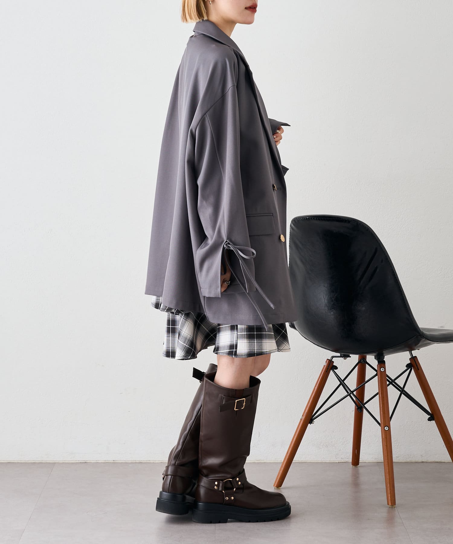 OUTLET(アウトレット) 【w closet】ティアードフリルミニワンピース