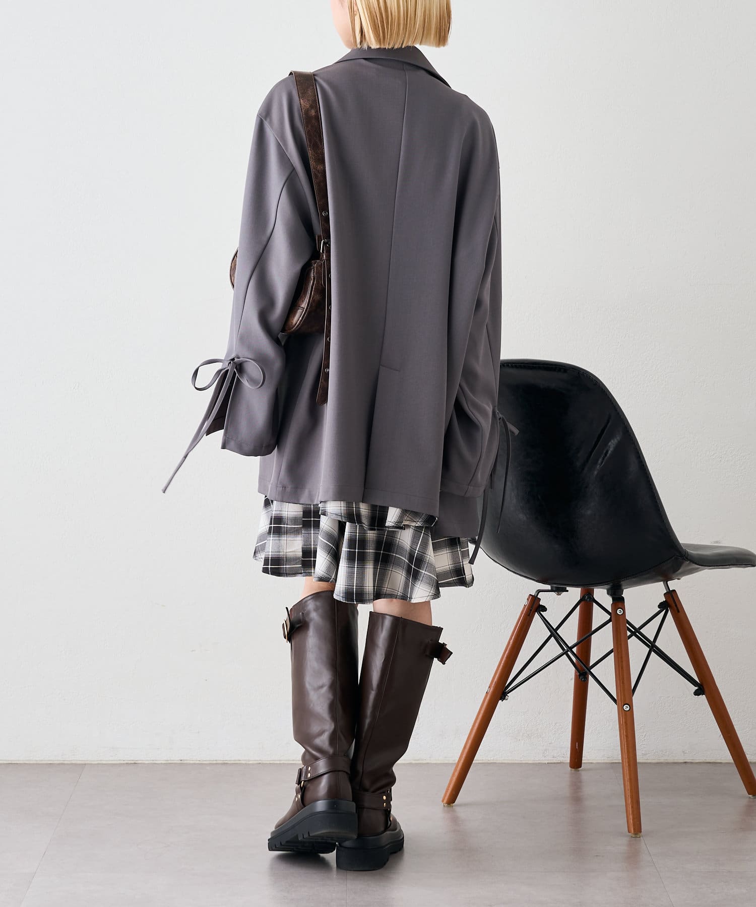 OUTLET(アウトレット) 【w closet】ティアードフリルミニワンピース