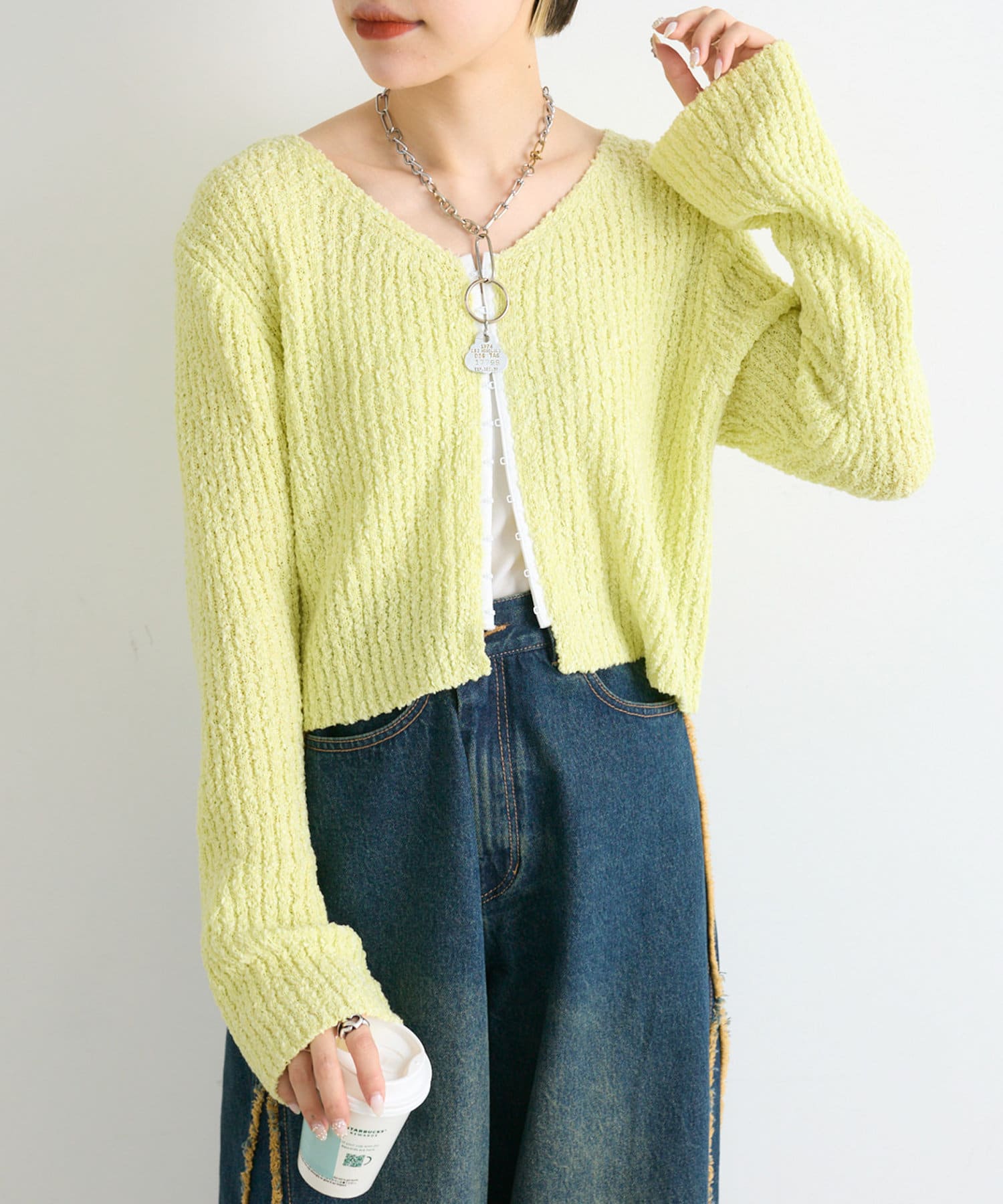 OUTLET(アウトレット) 【w closet】スラブホックカーディガン