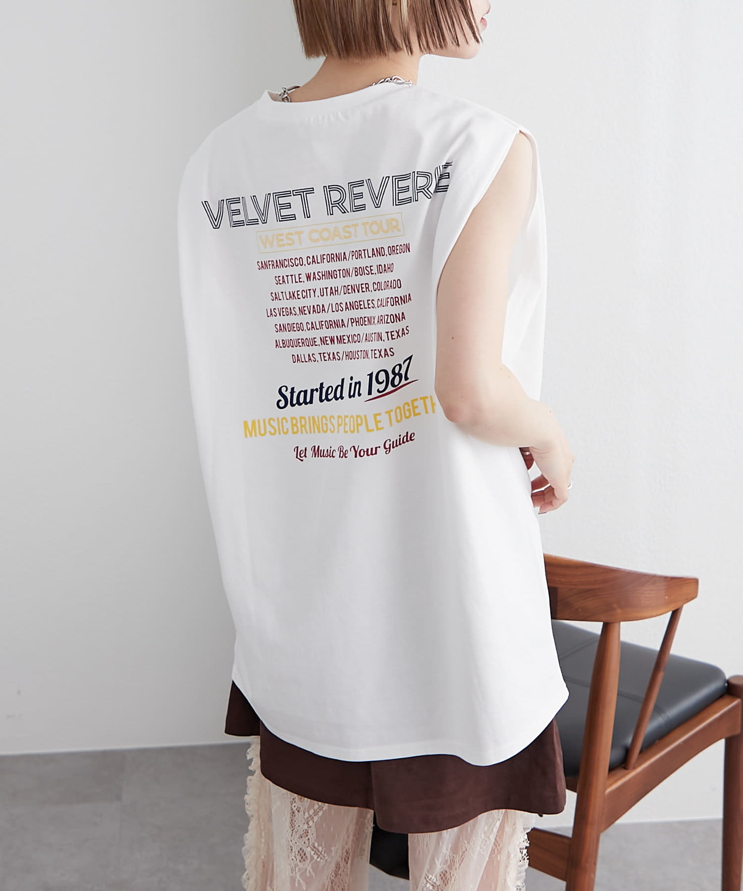 OUTLET(アウトレット) 【w closet】ロゴノースリタンクT