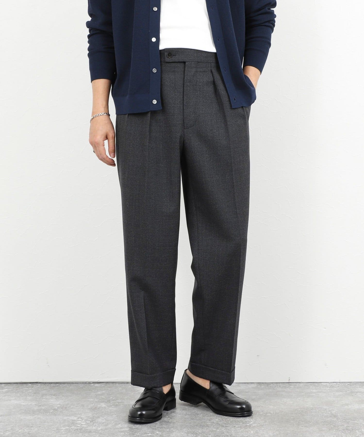 NOLLEY'S(ノーリーズ) ウォッシャブルウールワイドスラックス