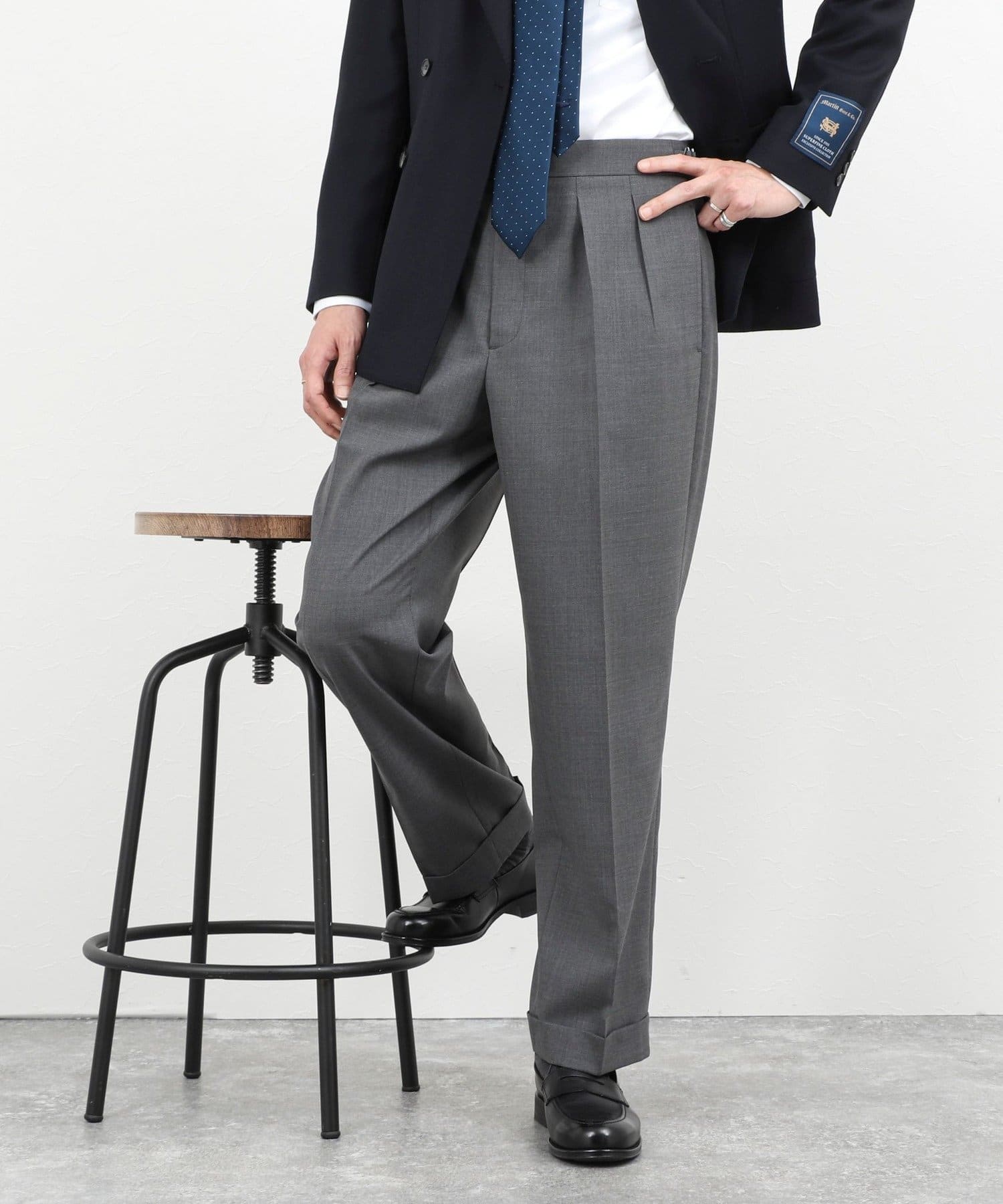 NOLLEY'S(ノーリーズ) ウォッシャブルウールワイドスラックス