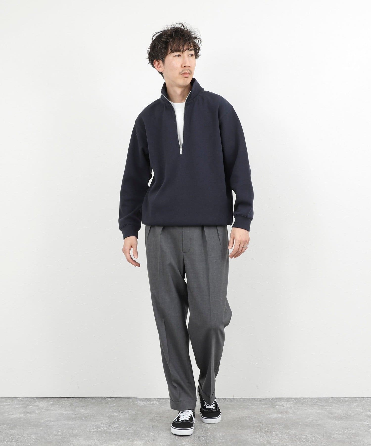 NOLLEY'S(ノーリーズ) ウォッシャブルウールワイドスラックス