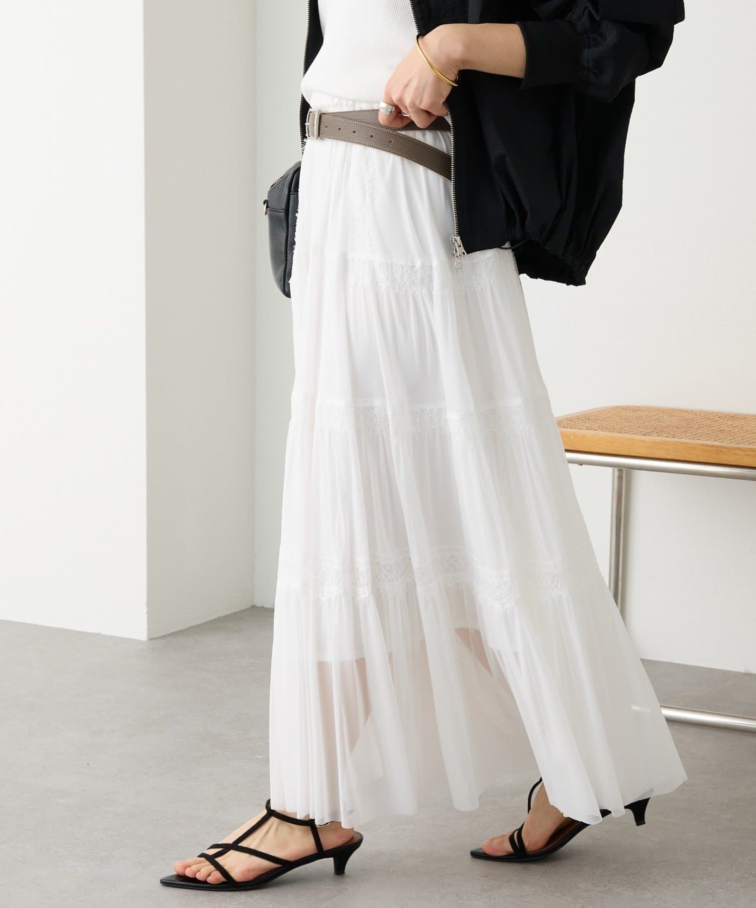 RIVE DROITE(リヴドロワ) 予約【着映え】チュールティアードスカート