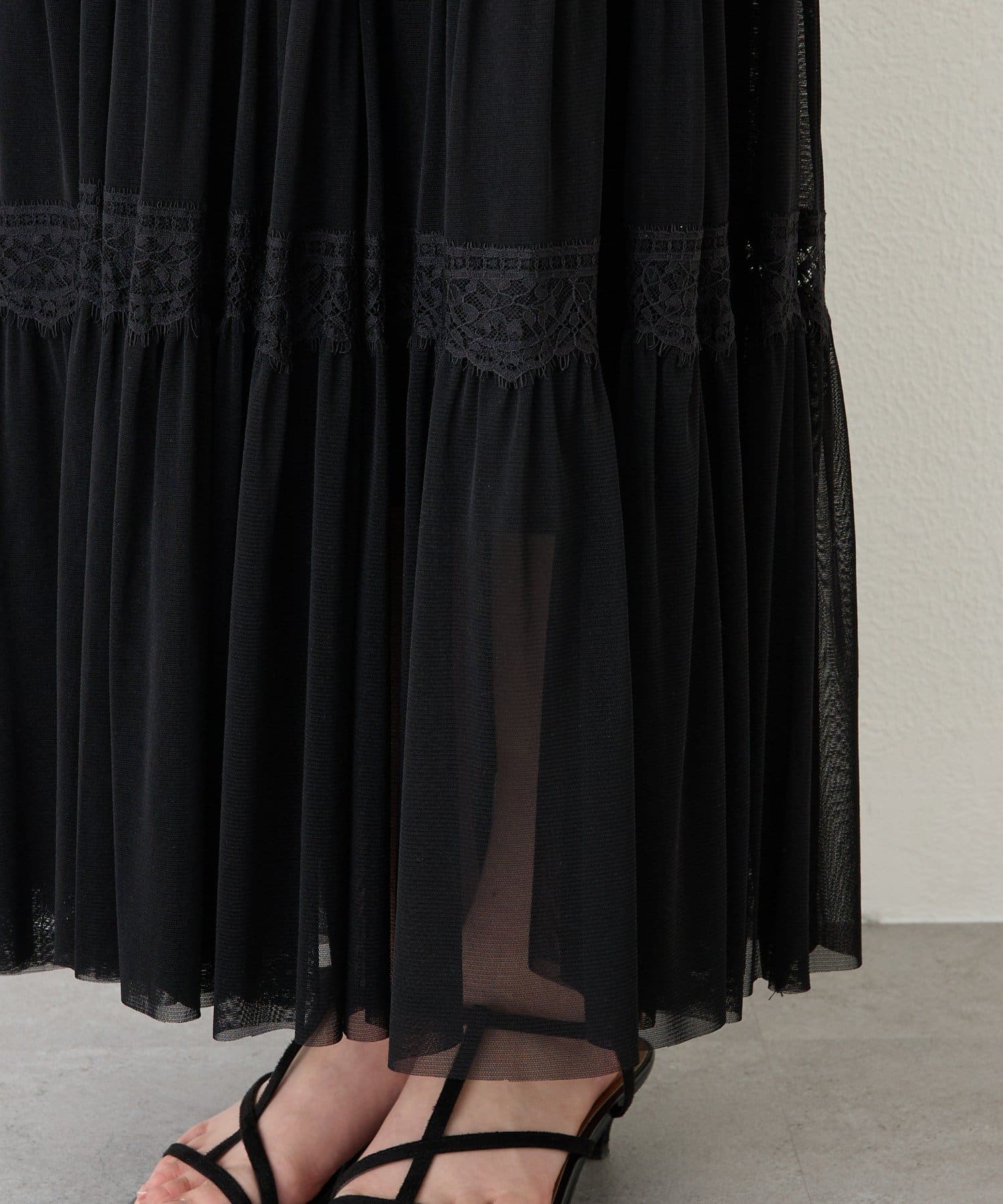 RIVE DROITE(リヴドロワ) 予約【着映え】チュールティアードスカート