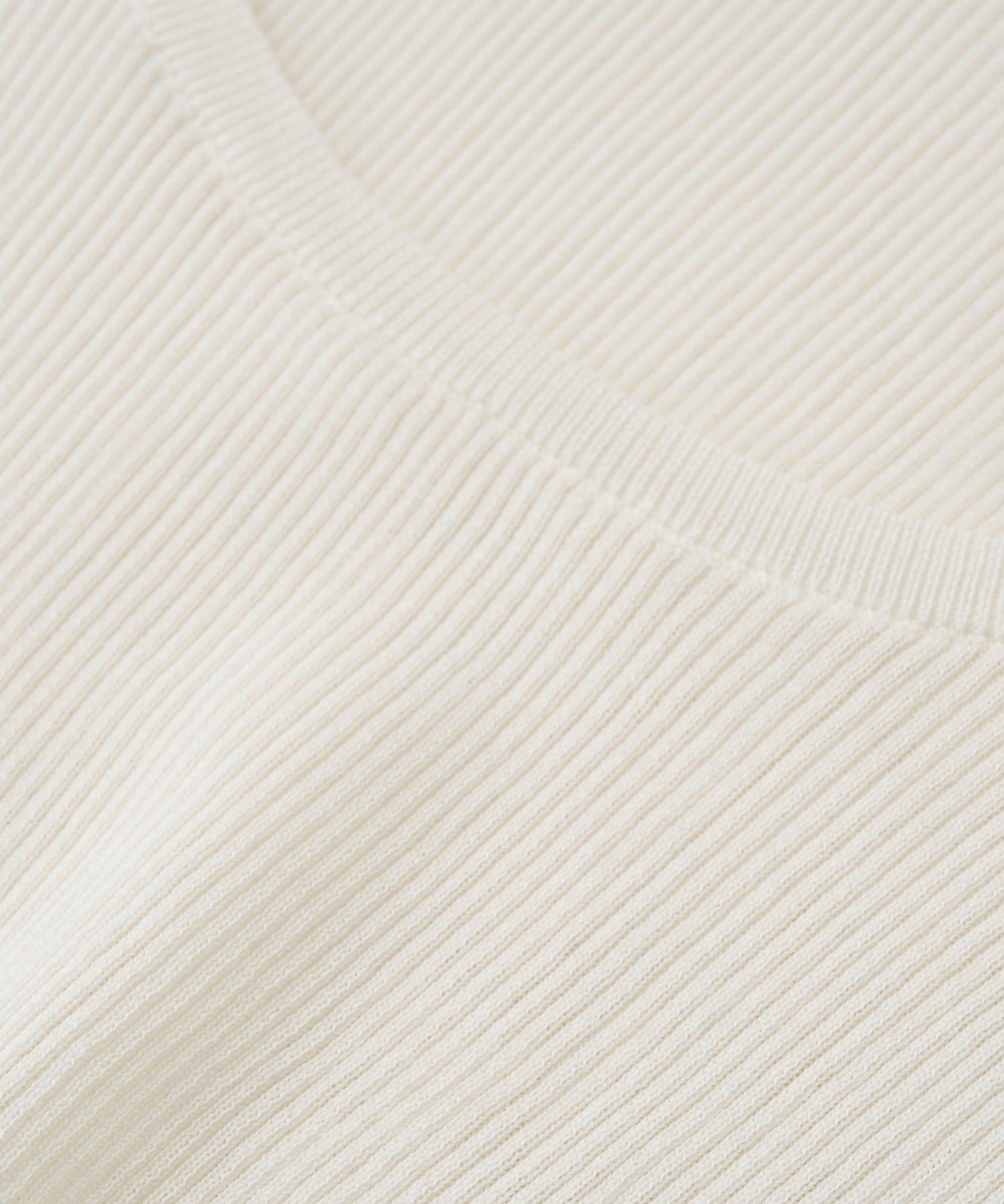 RIVE DROITE(リヴドロワ) 予約【アンサンブル対応可】コットンUネックリブニット