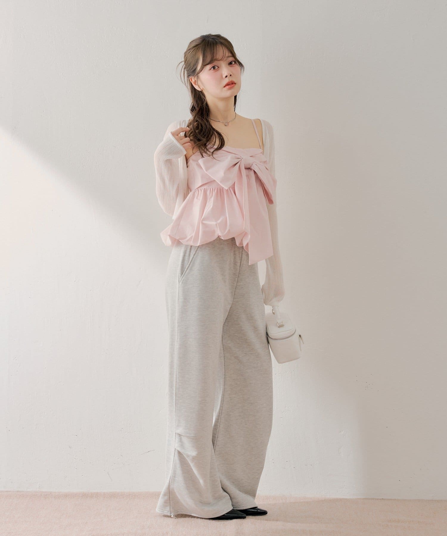 Chico(チコ) ペプラムリボンブラウス