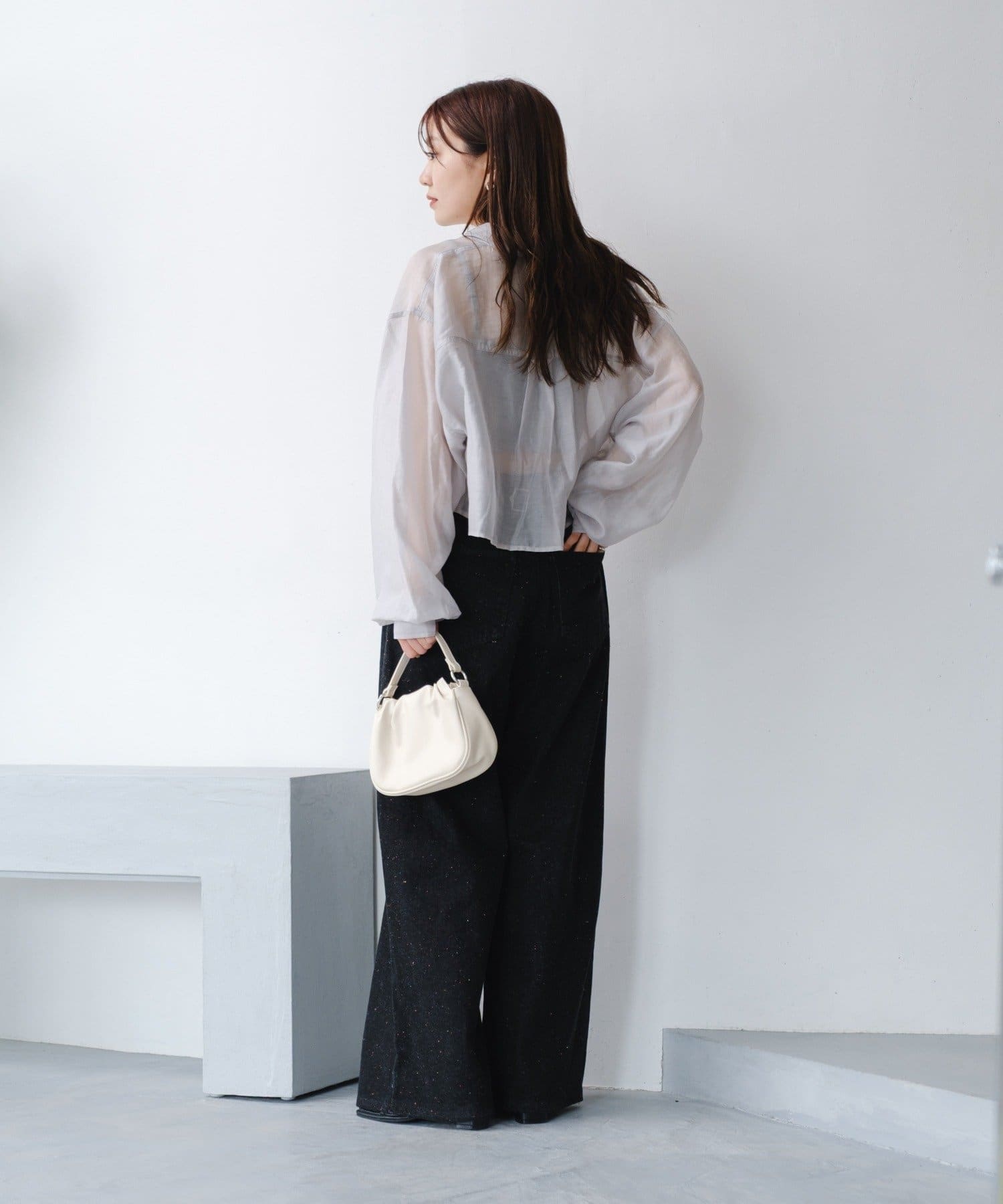 Kastane(カスタネ) 【S.Mサイズ展開】シアーベーシックシャツ