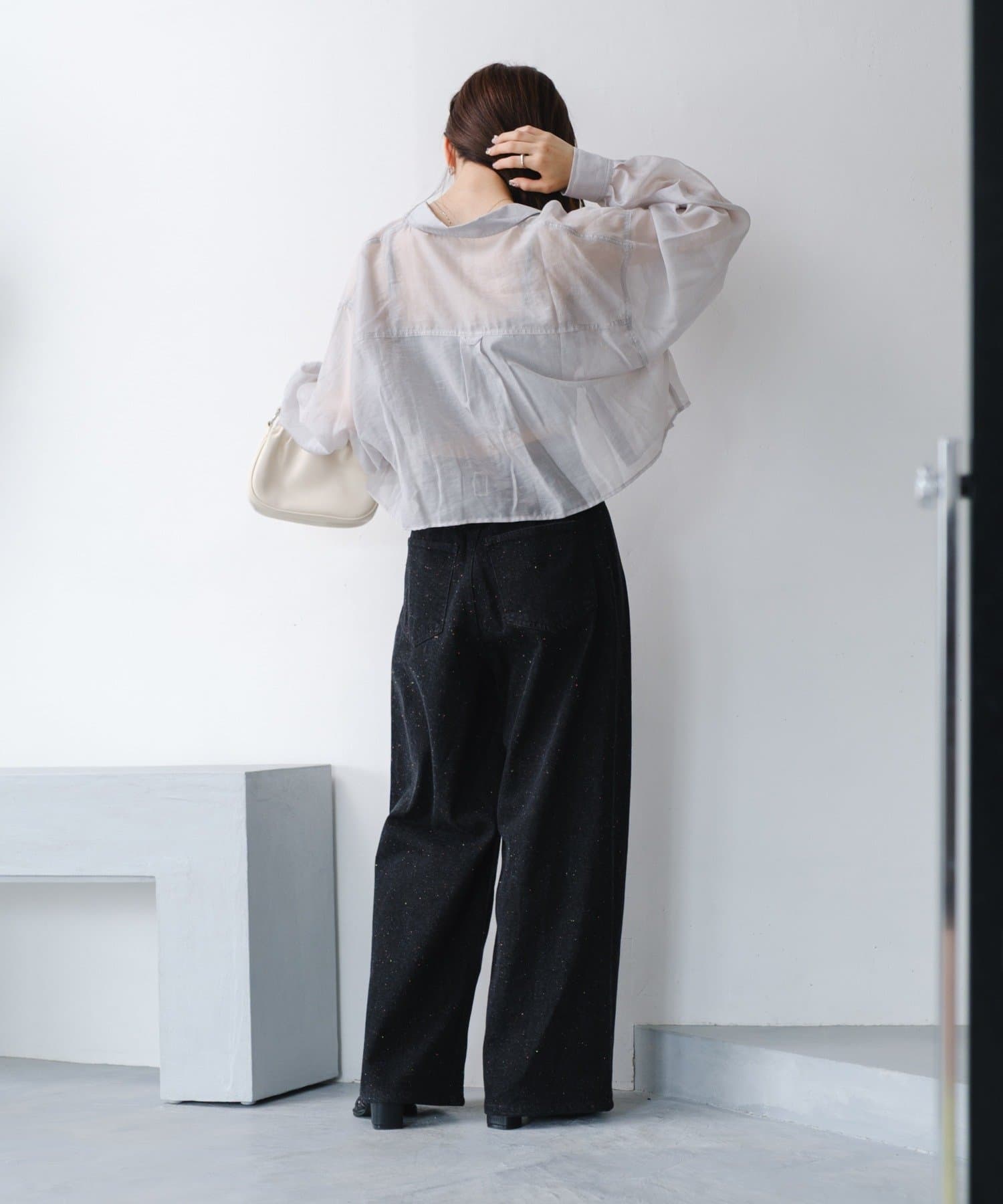 Kastane(カスタネ) 【S.Mサイズ展開】シアーベーシックシャツ