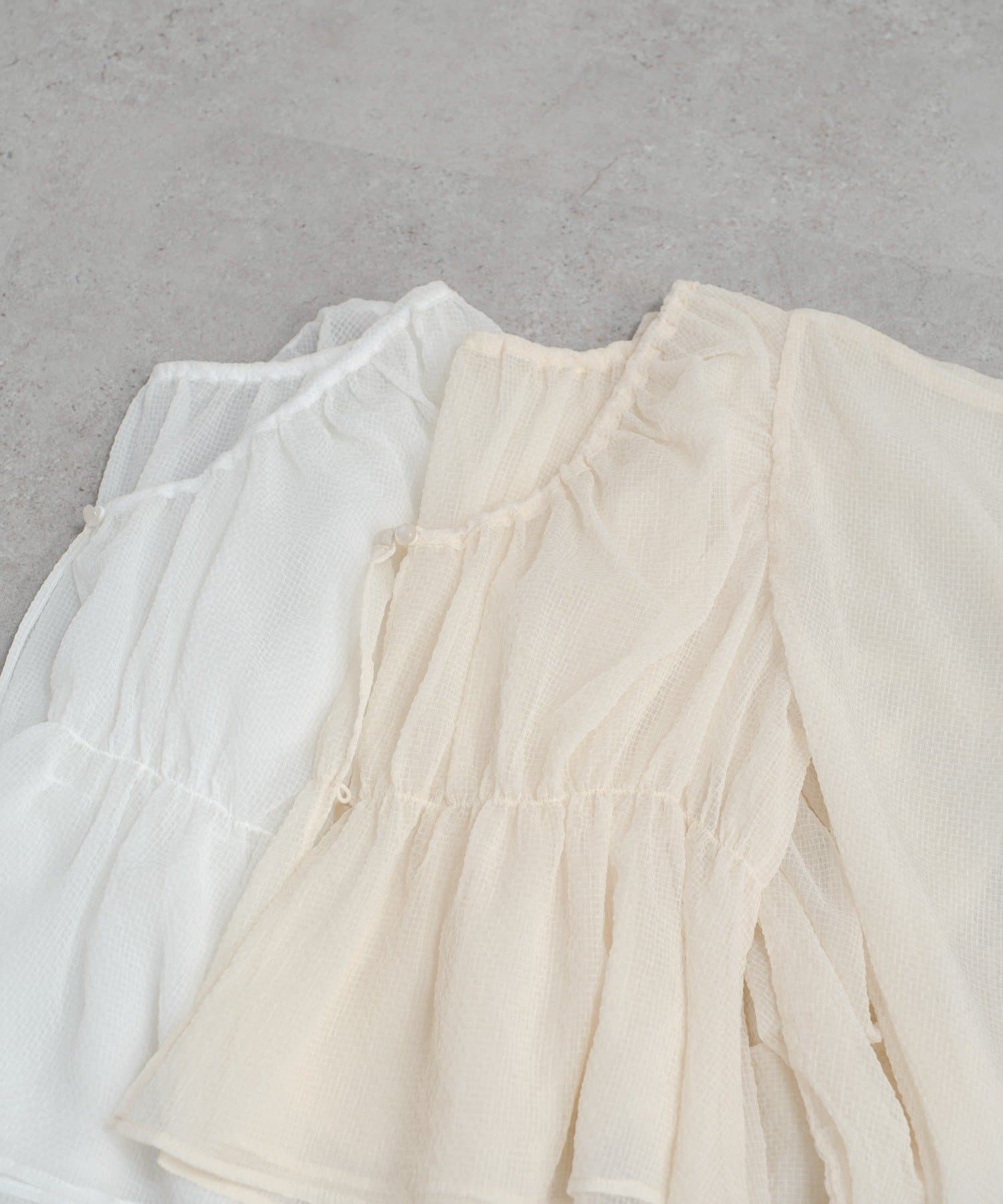 Kastane(カスタネ) 【S.Lサイズ/前後2WAY】チョーカー付きパワショルブラウス