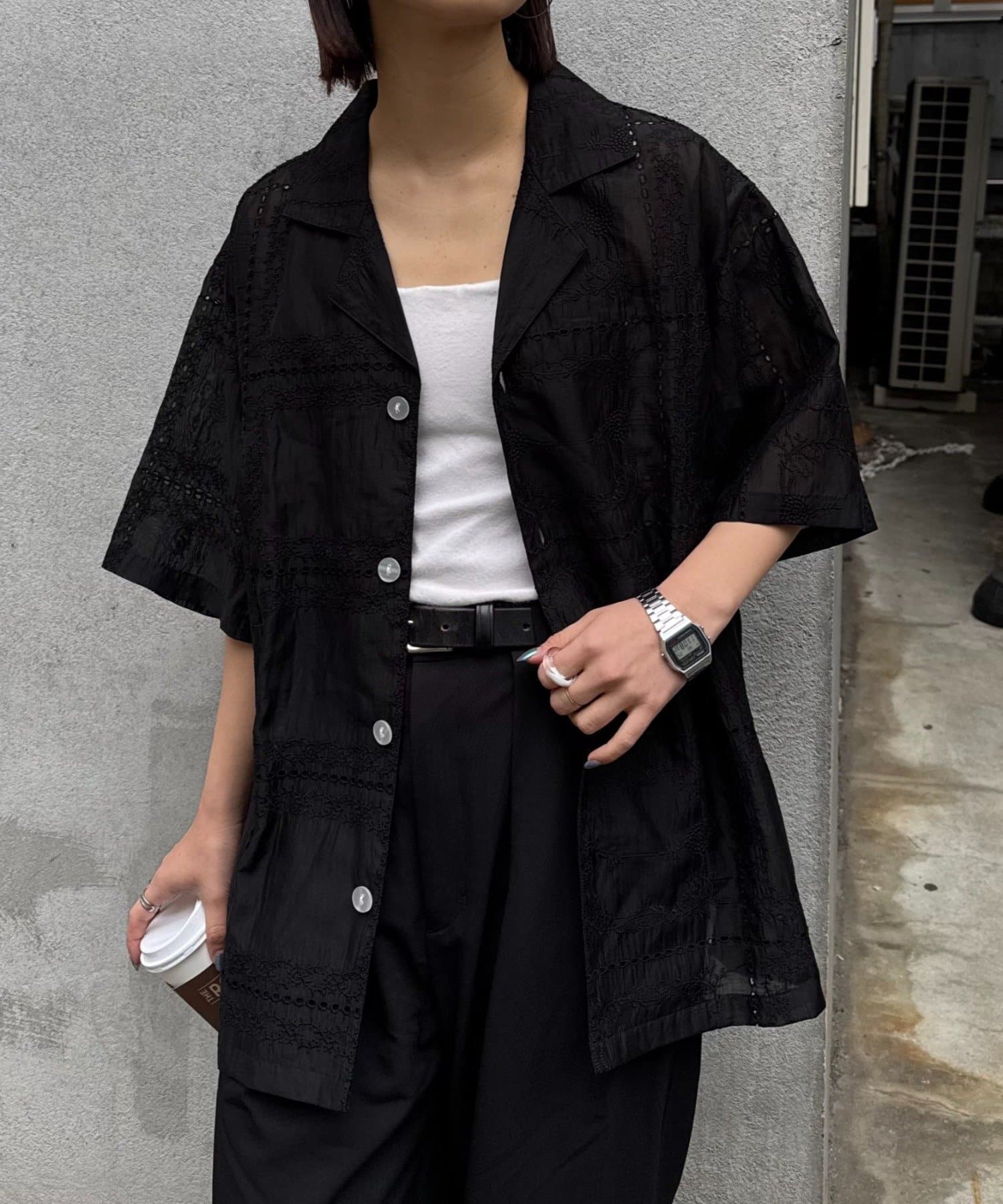 CIAOPANIC TYPY(チャオパニックティピー) 【WEB限】ユニセックスレース刺繍シャツ