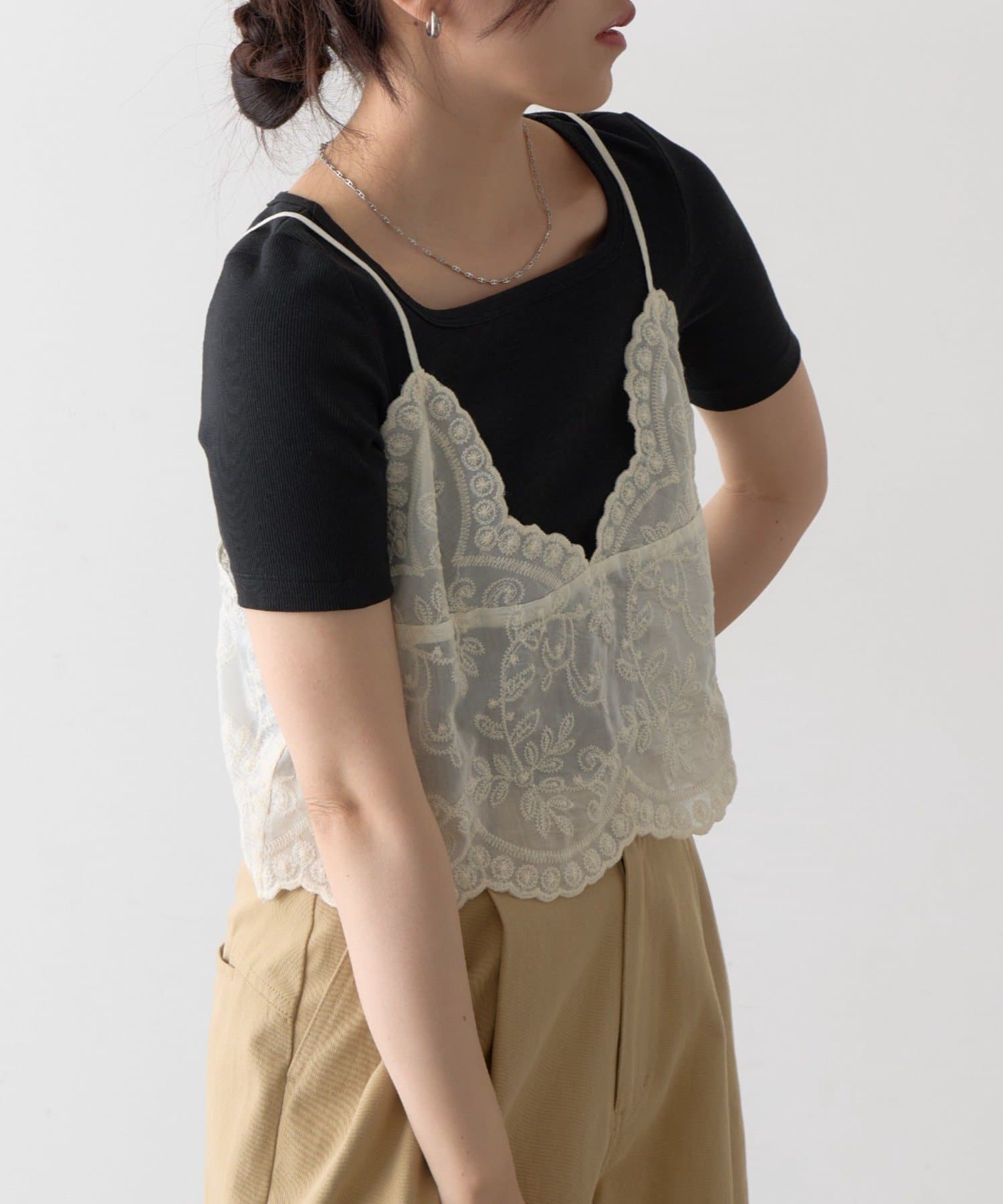 COLONY 2139(コロニー トゥーワンスリーナイン) 【UVカット・抗菌防臭】多機能テレコスクエアネック半袖Tシャツ