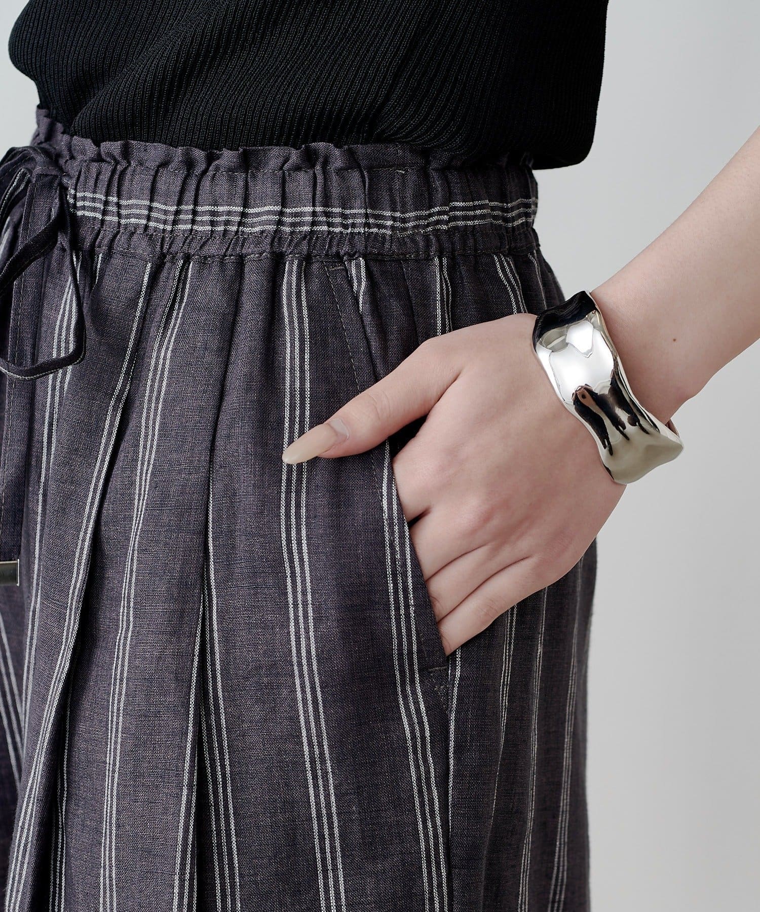 Lui's(ルイス) ストライプリネンイージーパンツ