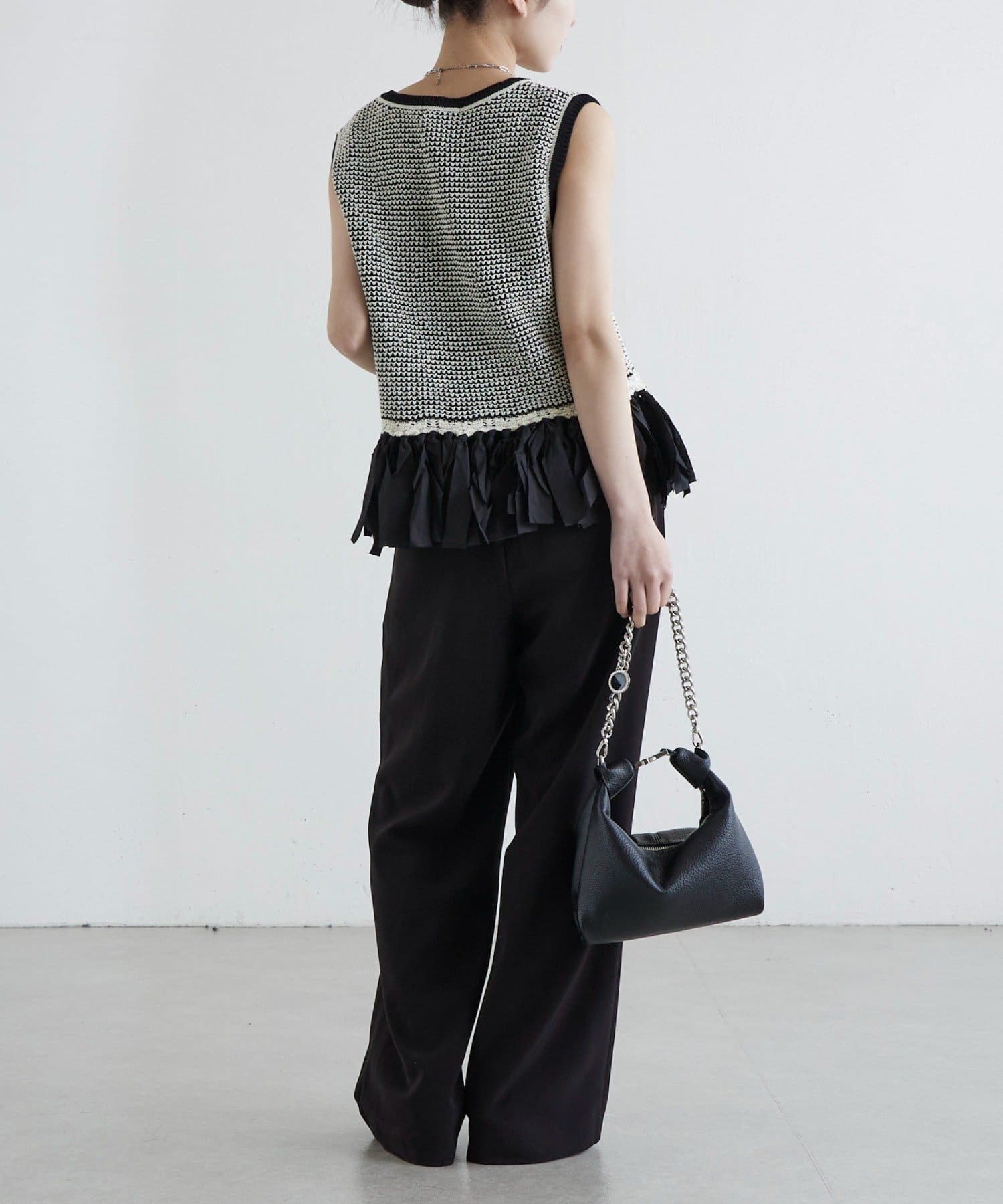 Lui's(ルイス) フリンジジャガードニット