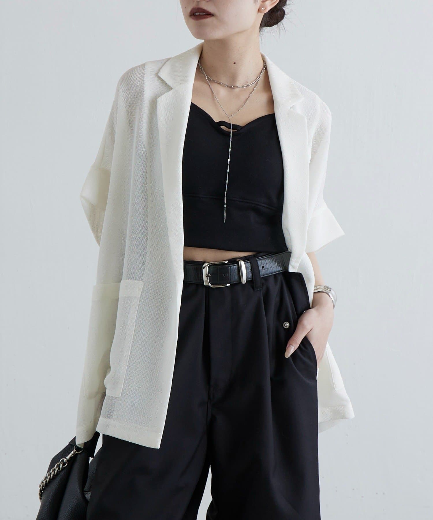 Lui's(ルイス) メッシュ半袖スリットジャケット