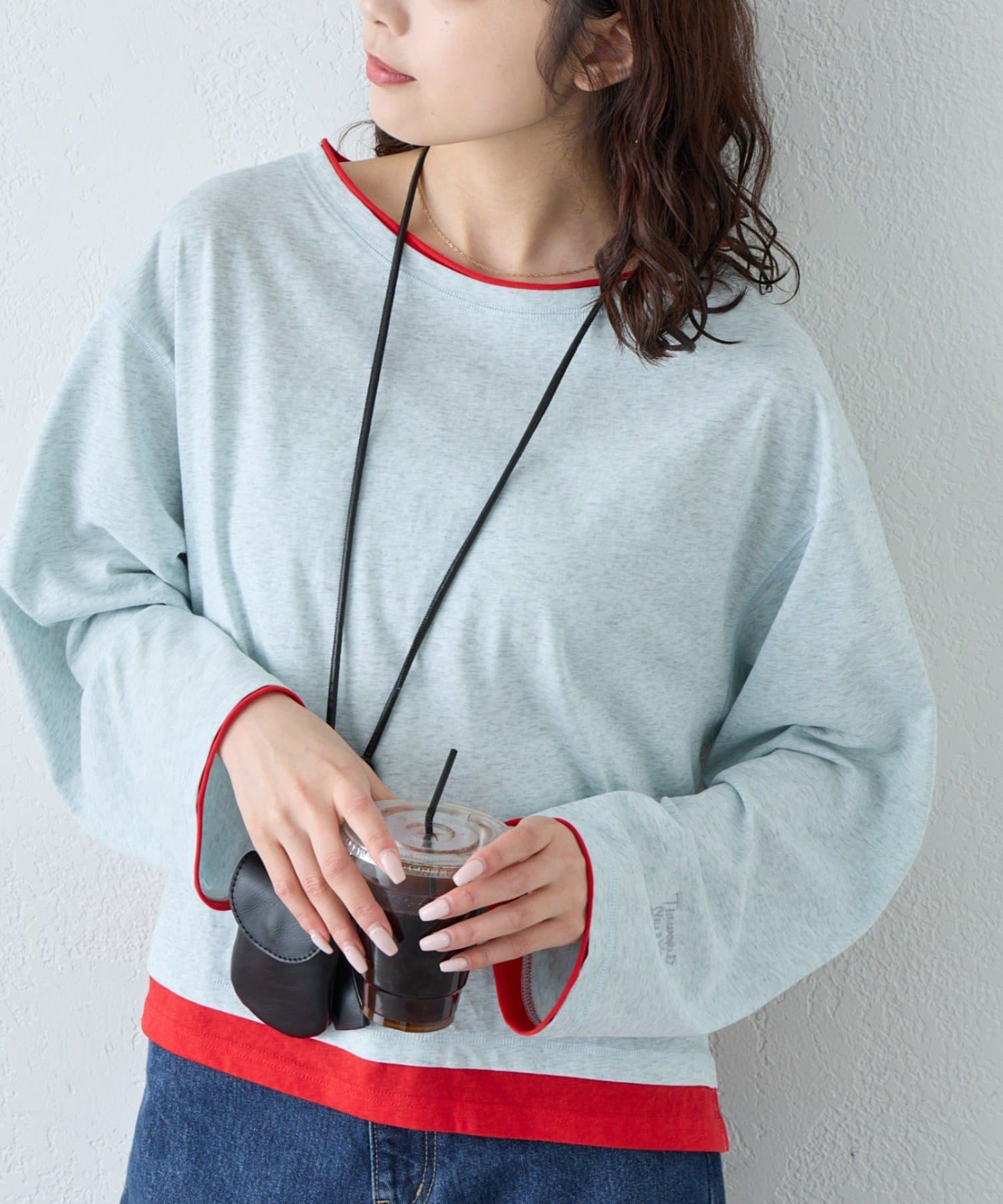 CIAOPANIC TYPY(チャオパニックティピー) 【新色登場/夏も快適】フェイクレイヤードシアースラブ刺繍オーバーTee