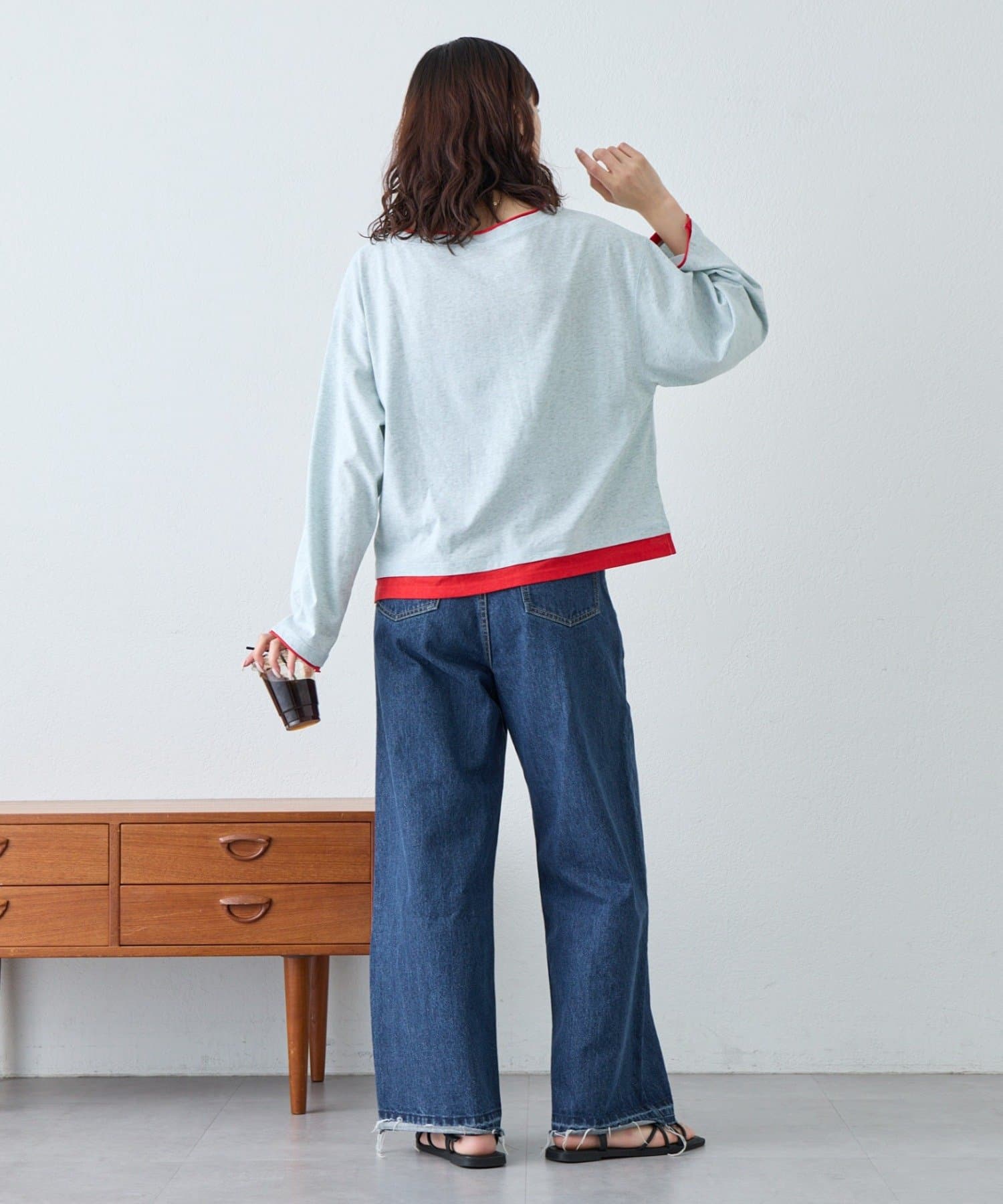 CIAOPANIC TYPY(チャオパニックティピー) 【新色登場/夏も快適】フェイクレイヤードシアースラブ刺繍オーバーTee