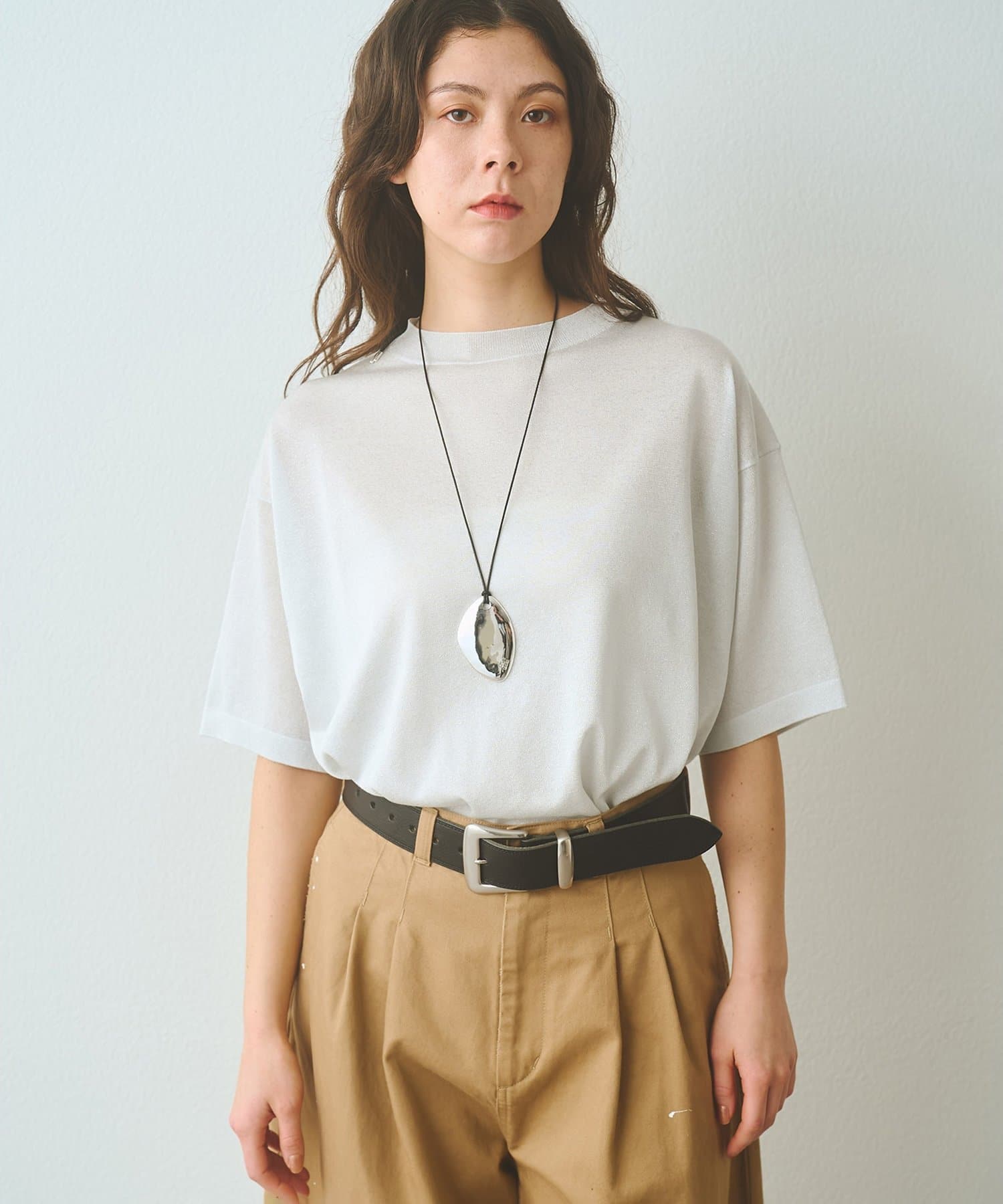 Whim Gazette(ウィム ガゼット) ラメニットTEE