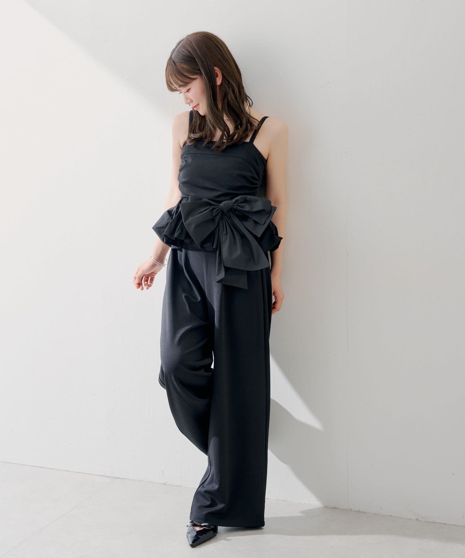 Chico(チコ) 3/12(木)0:00販売開始【SALON by Chico】マルチway / ビッグリボンバルーンペプラムコンビネゾン