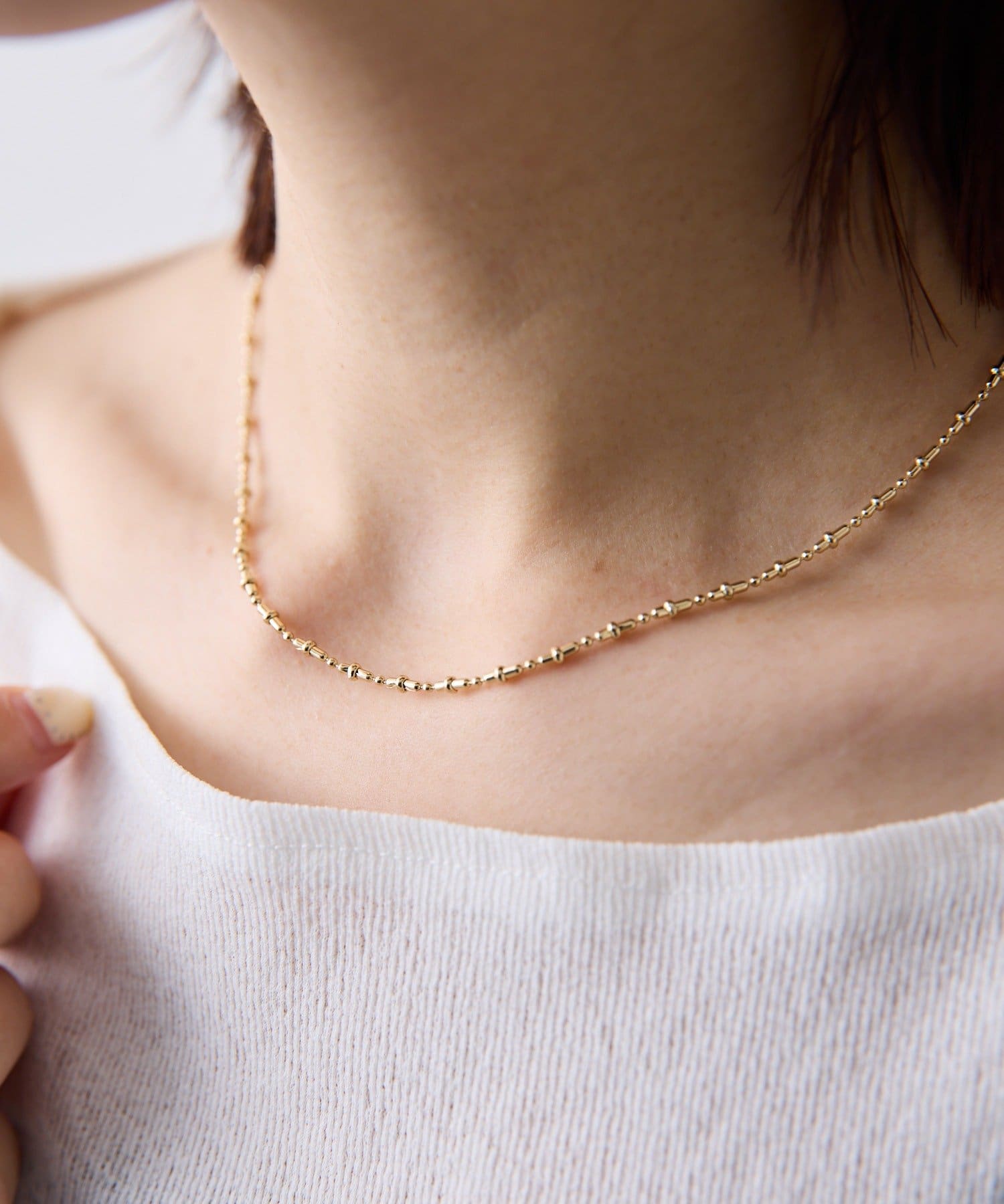 COLLAGE GALLARDAGALANTE(コラージュ ガリャルダガランテ) 【PAPILLONNER/パピヨネ】ボールチェーンアレンジネックレス