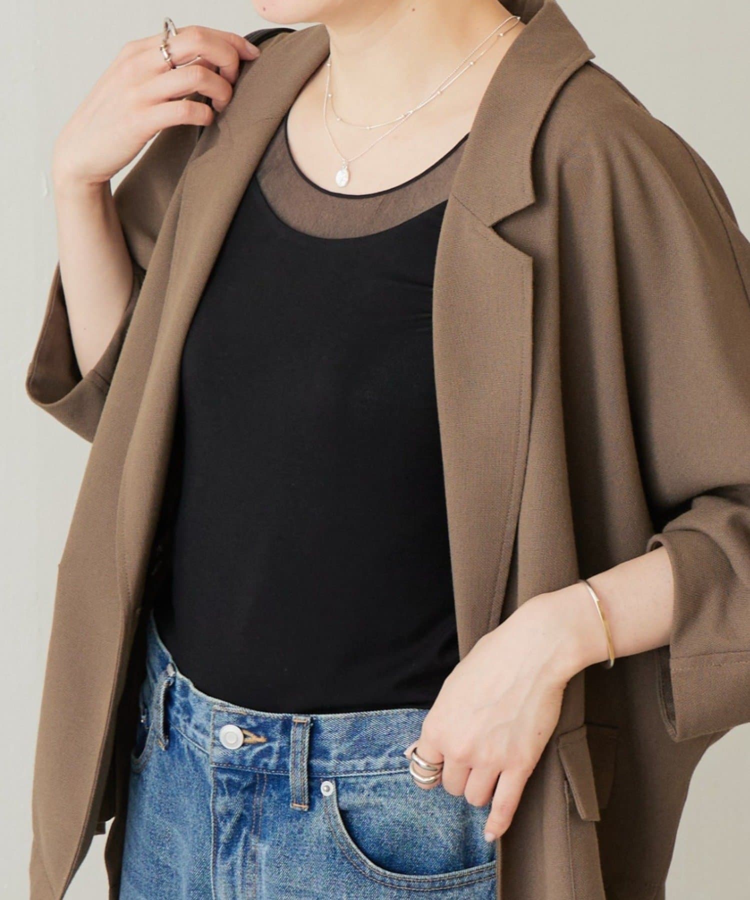 BEARDSLEY(ビアズリー) シアーコンビタンクトップ