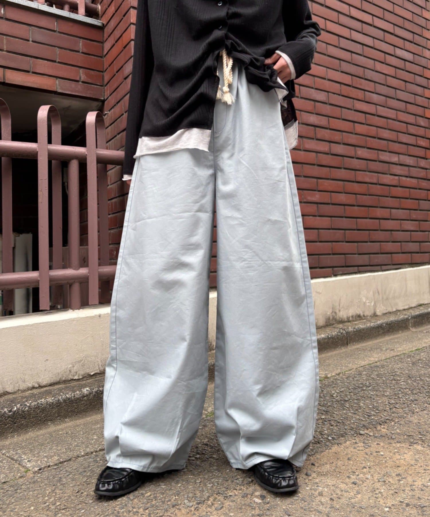 CIAOPANIC TYPY(チャオパニックティピー) 【UNISEX】【プラスサイズあり】接触冷感配色ステッチカーブパンツ